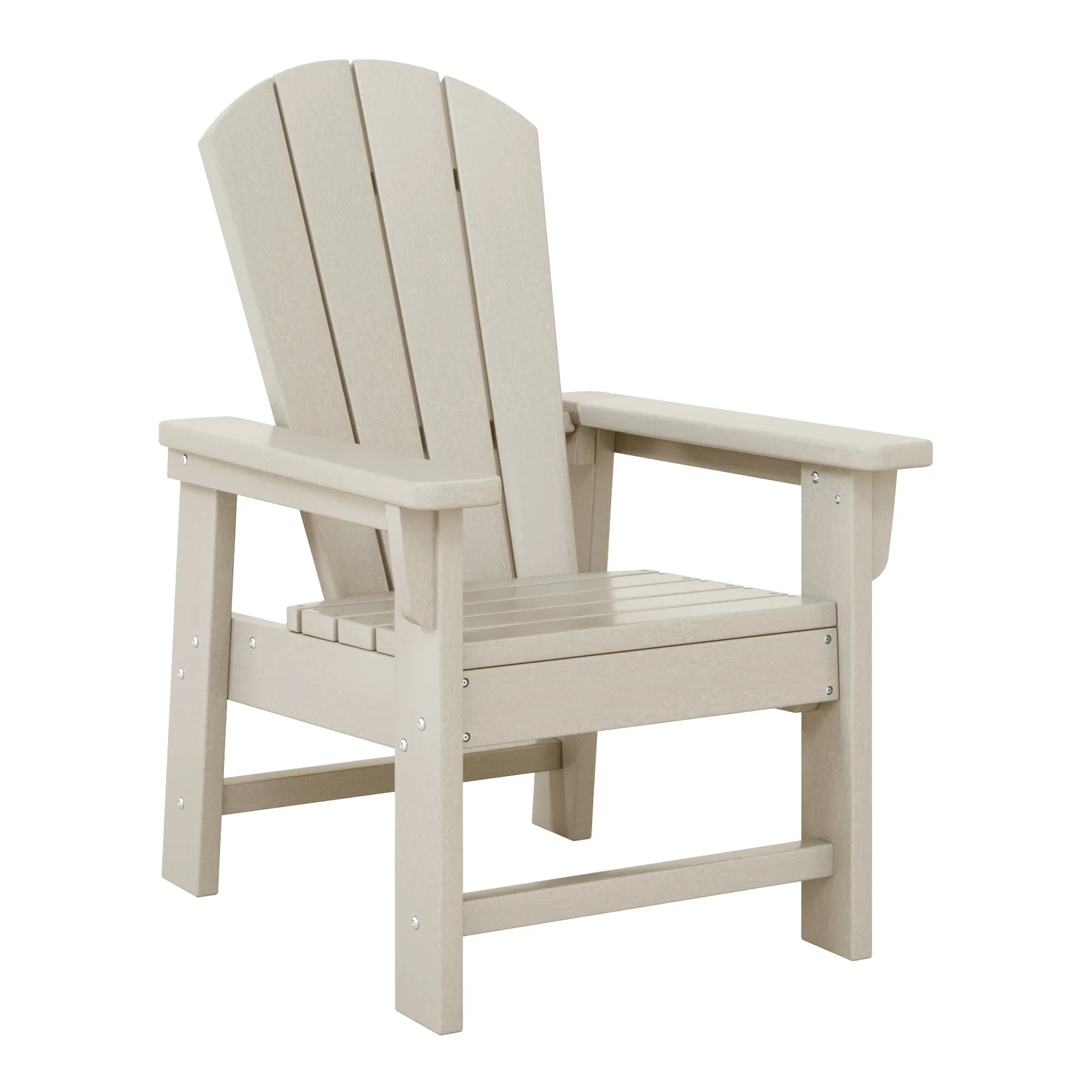 Paradise 2-Piece Kids Outdoor HDPE Adirondack Chair With Square Side Table Set