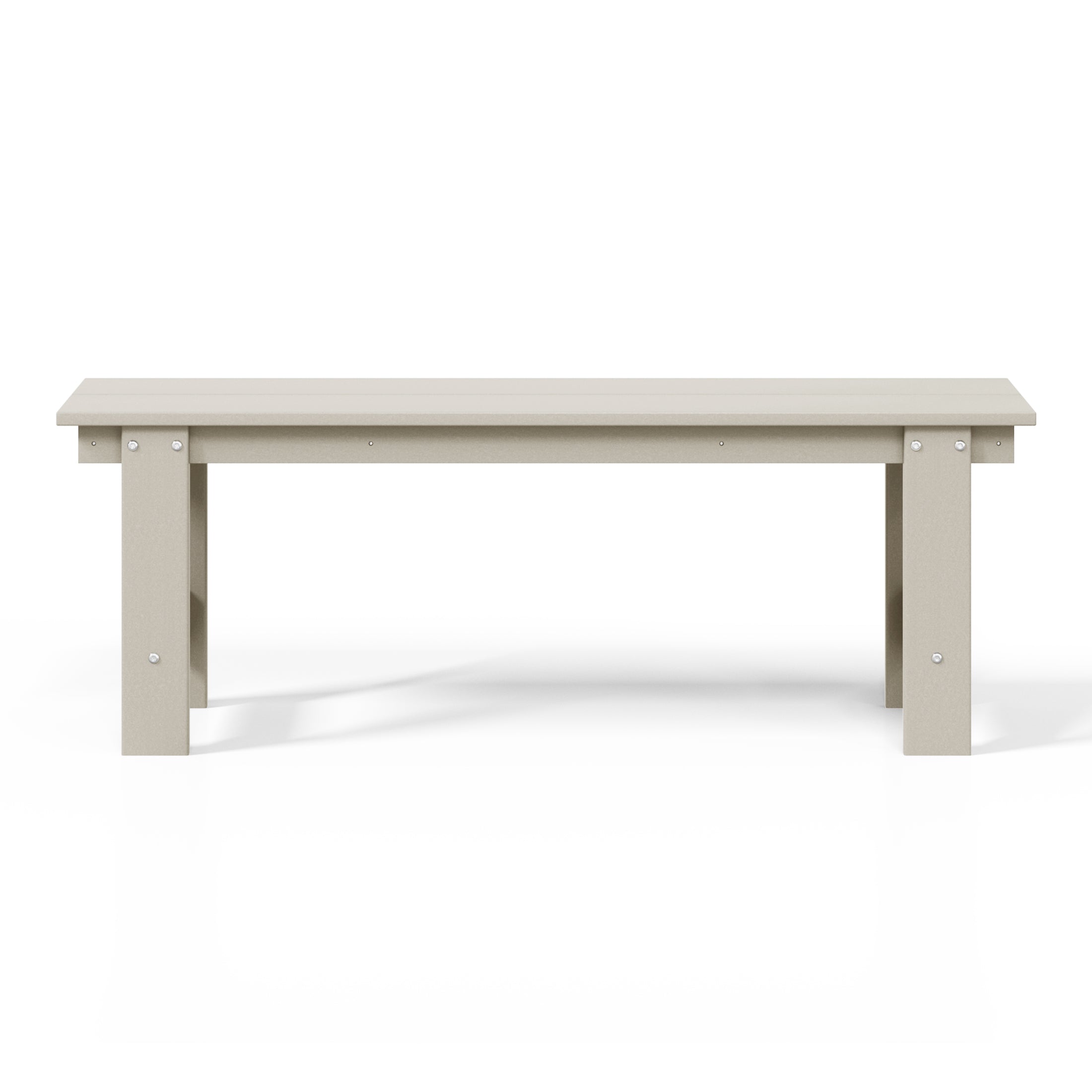 Palms Outdoor HDPE 48" Modern Backless Patio Bench