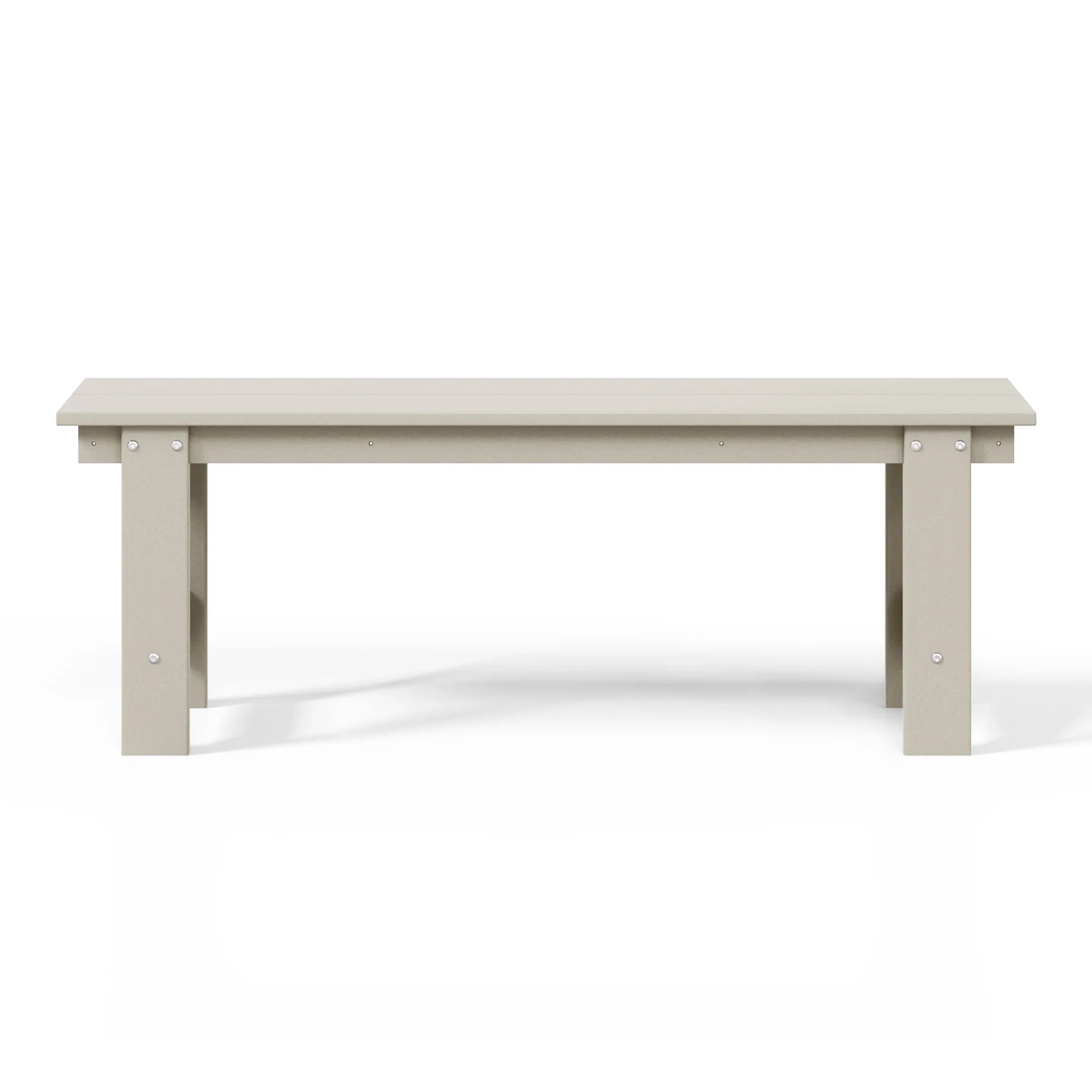 Palms Outdoor HDPE 48" Modern Backless Patio Bench