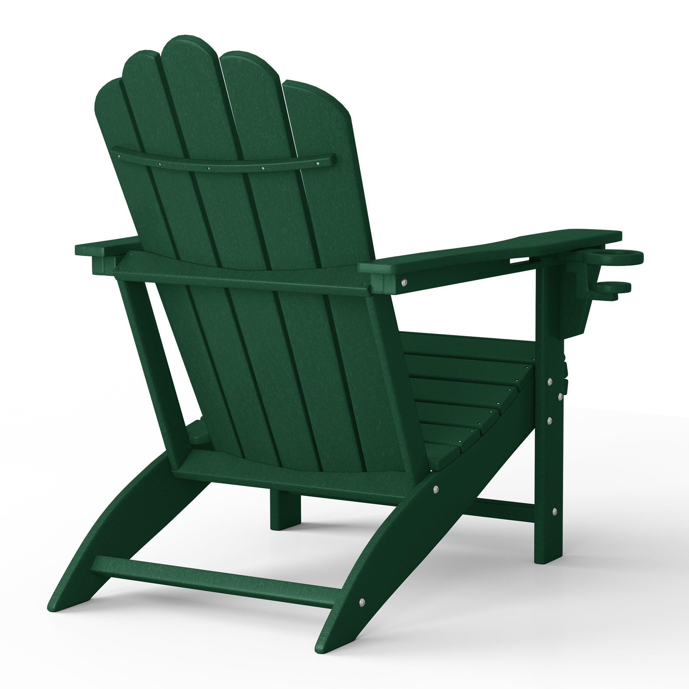 Lakeview Outdoor Patio HDPE Adirondack Chairs With Cup Holders (Set of 8)
