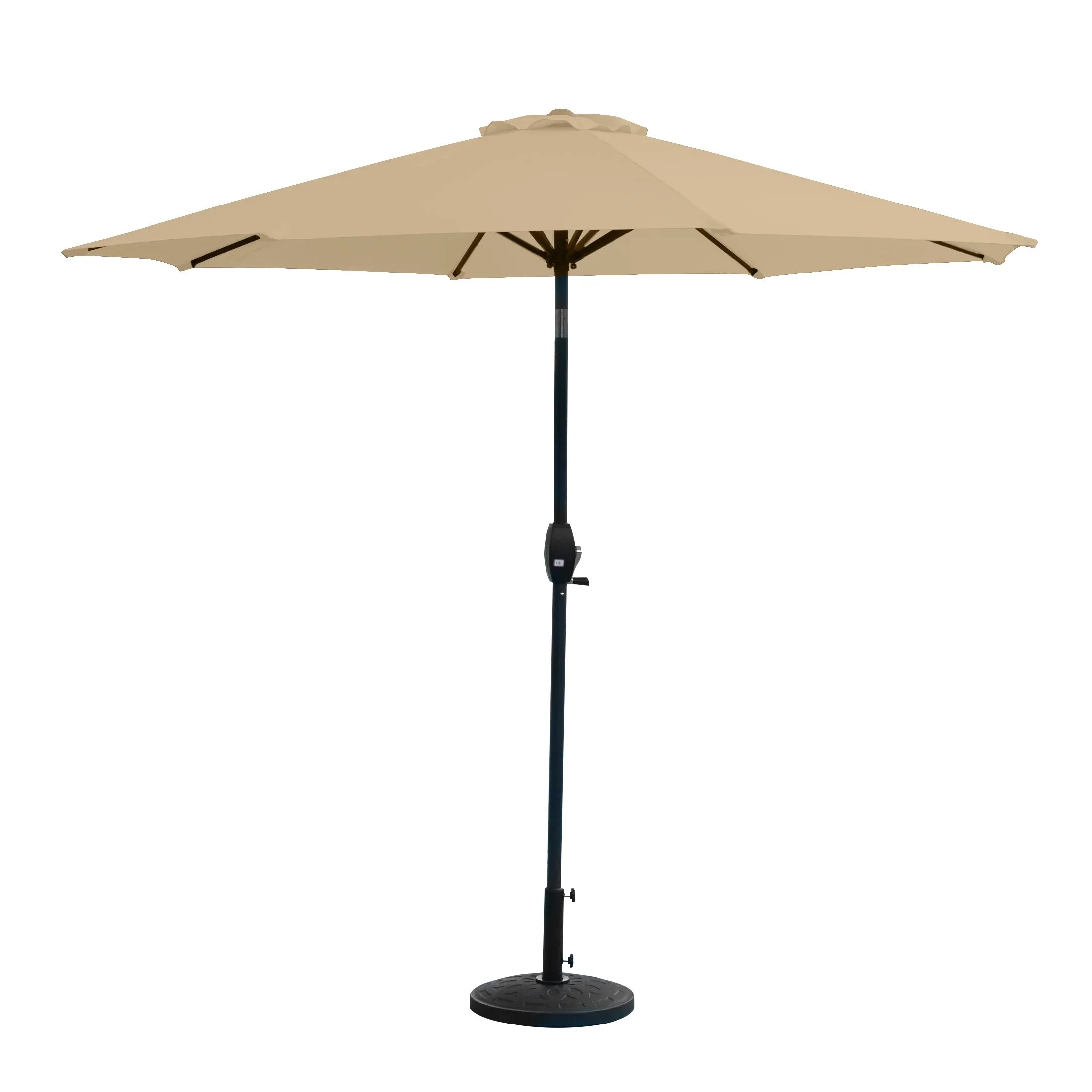 Cabana 9 ft. Patio Table Umbrella with tilt, crank features and free standing weight base kit