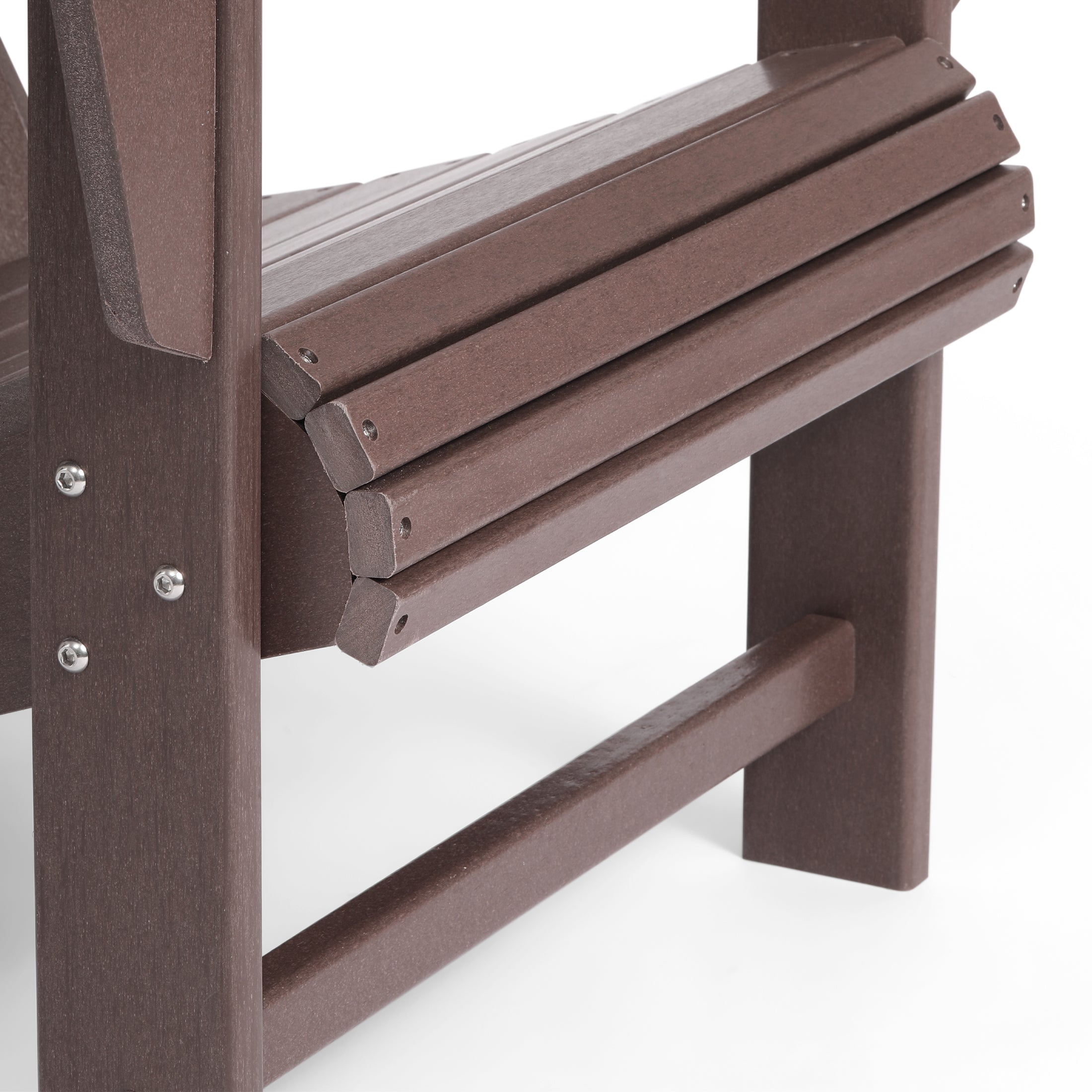 Lakeview 12-Piece HDPE Outdoor Patio Furniture Adirondack Chair Conversation Table Set