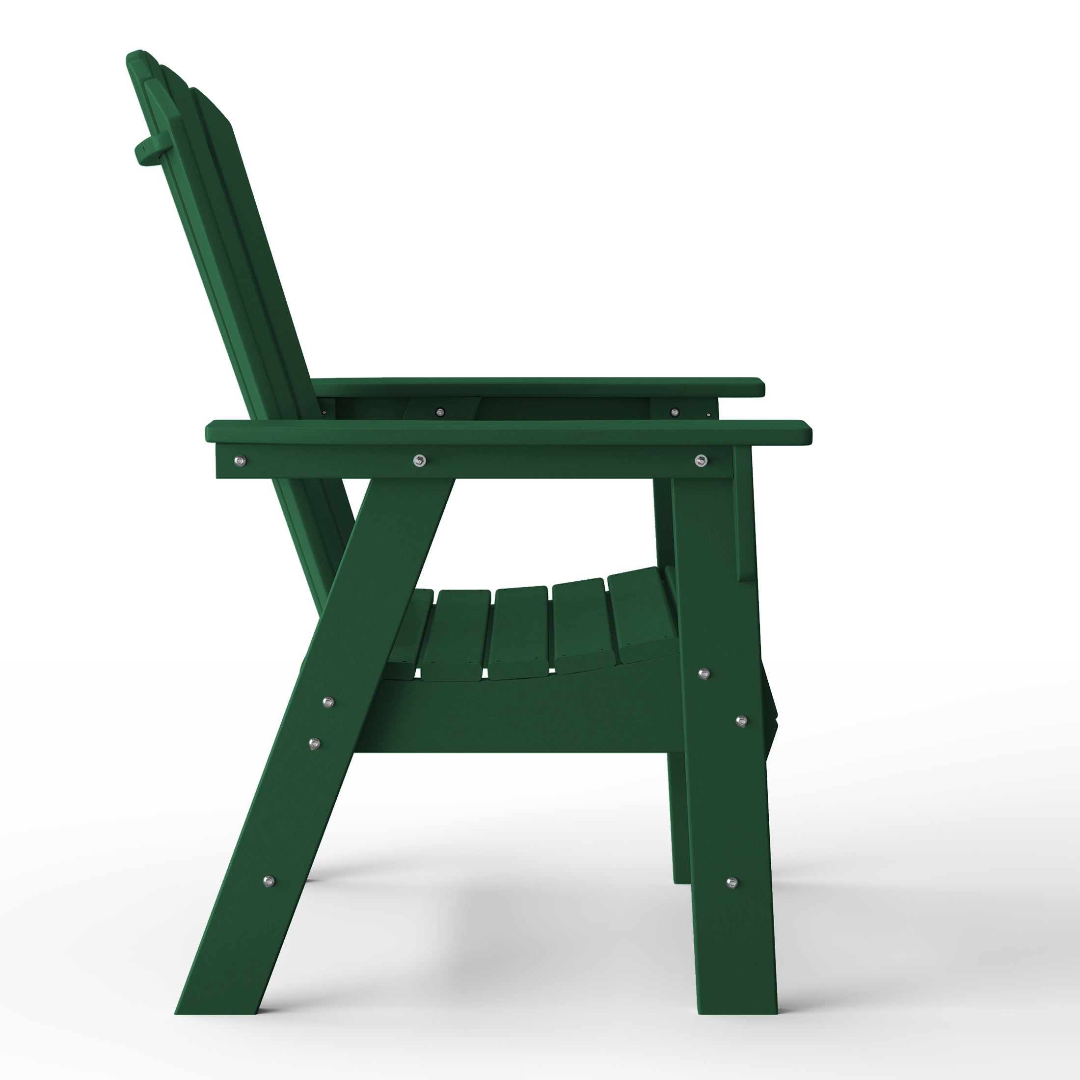 Portside Outdoor Modern HDPE Adirondack Patio Dining Chairs (Set of 2)