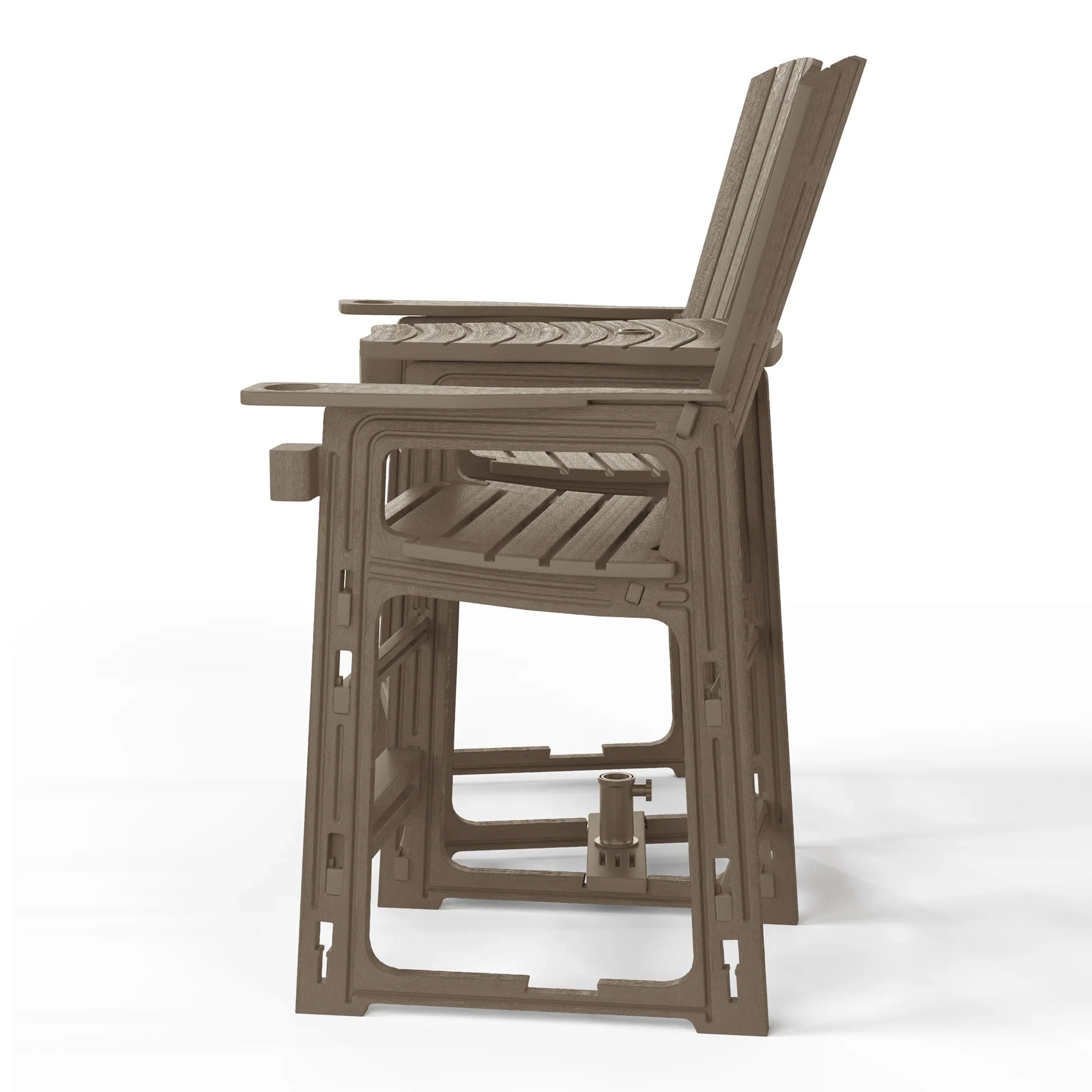Cayman Outdoor Tall Adirondack Chairs With Connecting Table Tray (Set of 2)