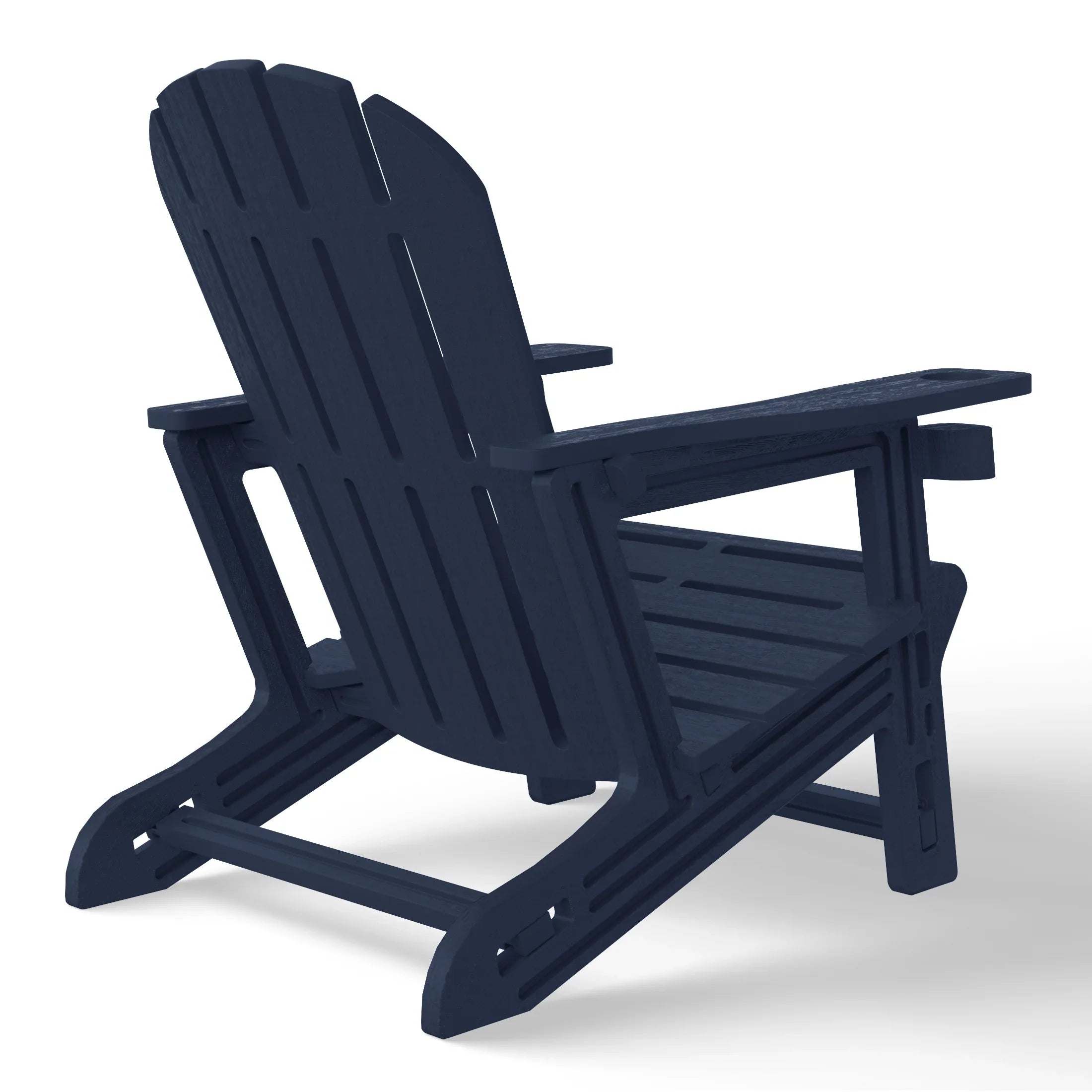 Cayman No-Tools Outdoor HDPE Patio Adirondack Chair with Patio Ottoman