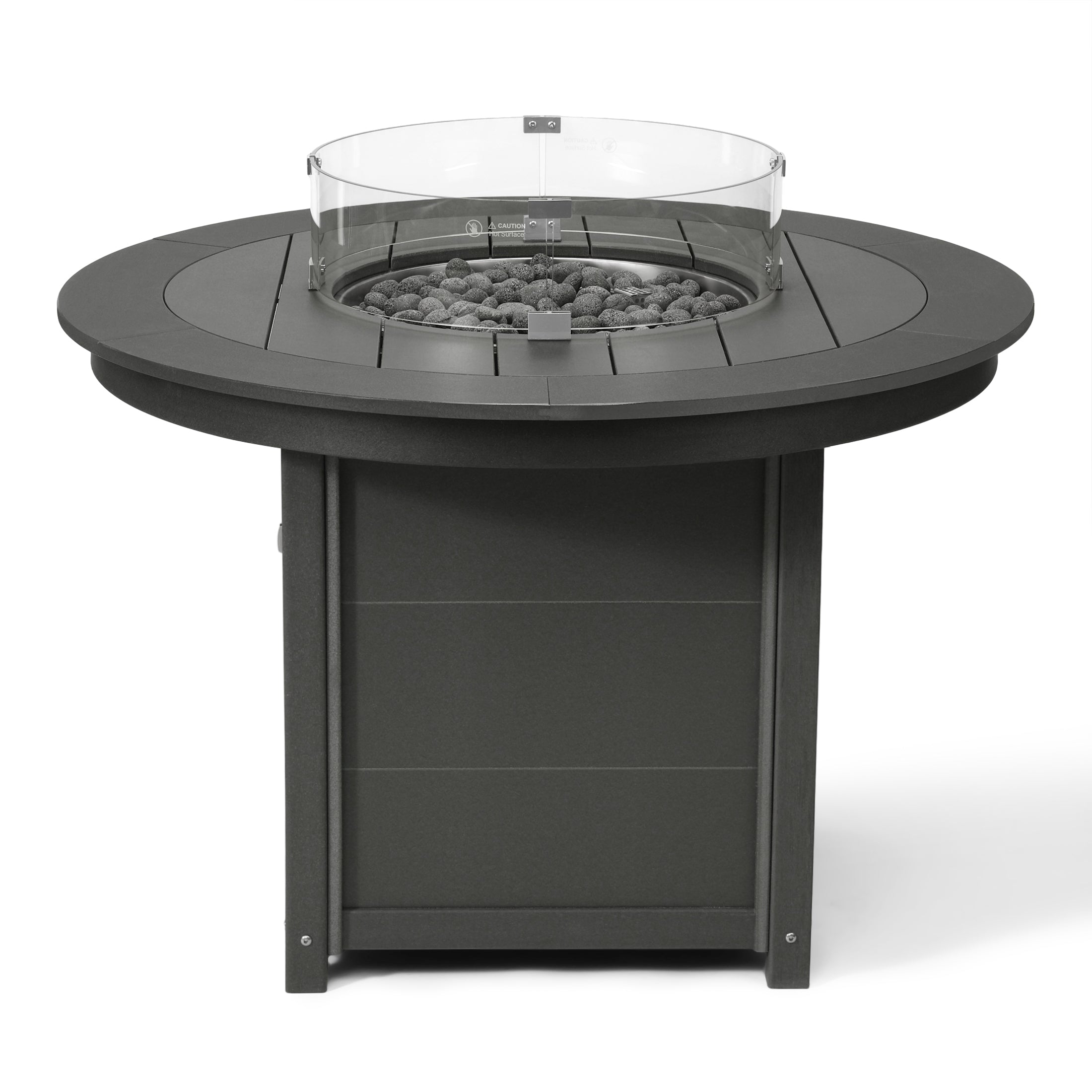 Sol 47" Modern Outdoor Patio Propane Gas Round Fire Pit Table