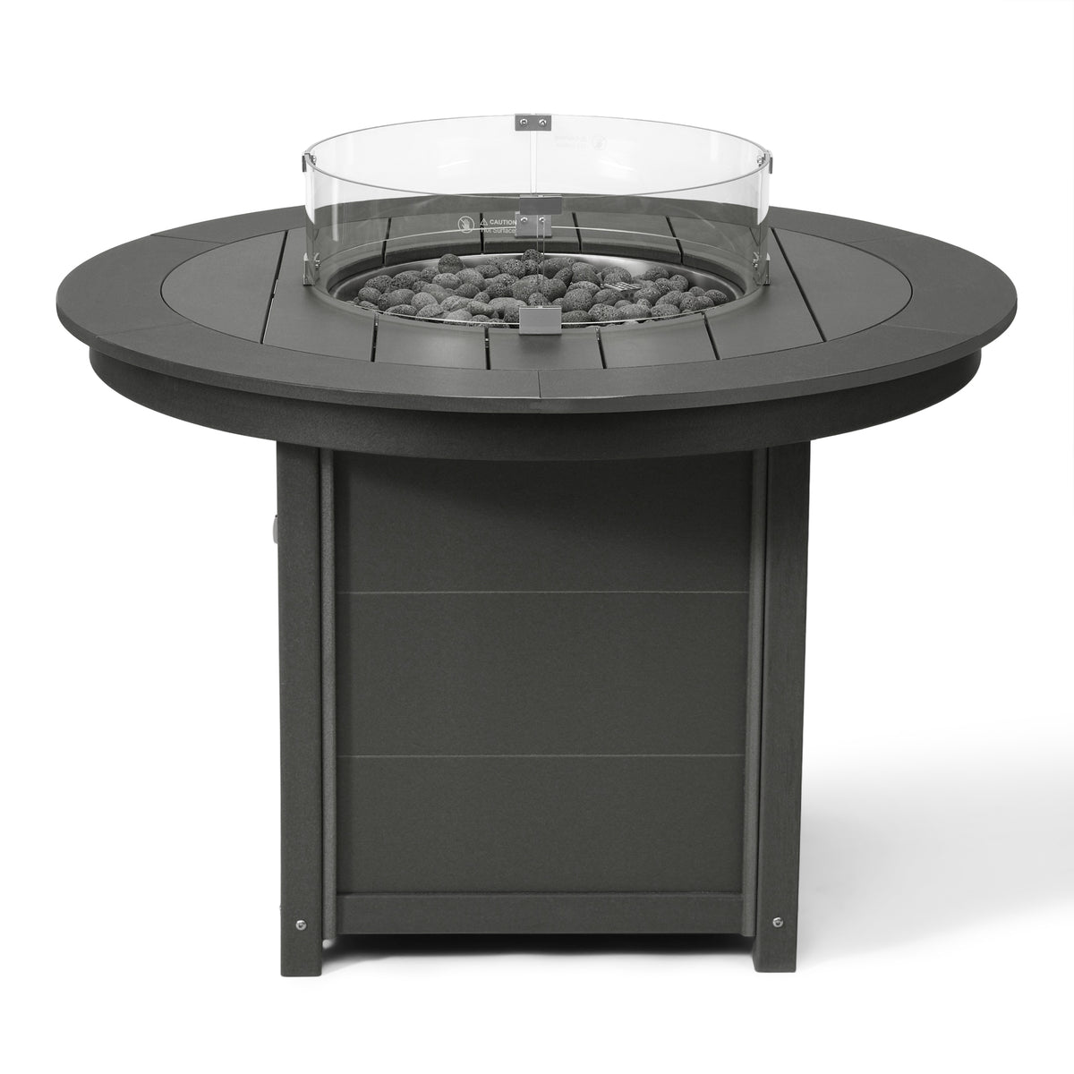 Sol 47" Modern Outdoor Patio Propane Gas Round Fire Pit Table