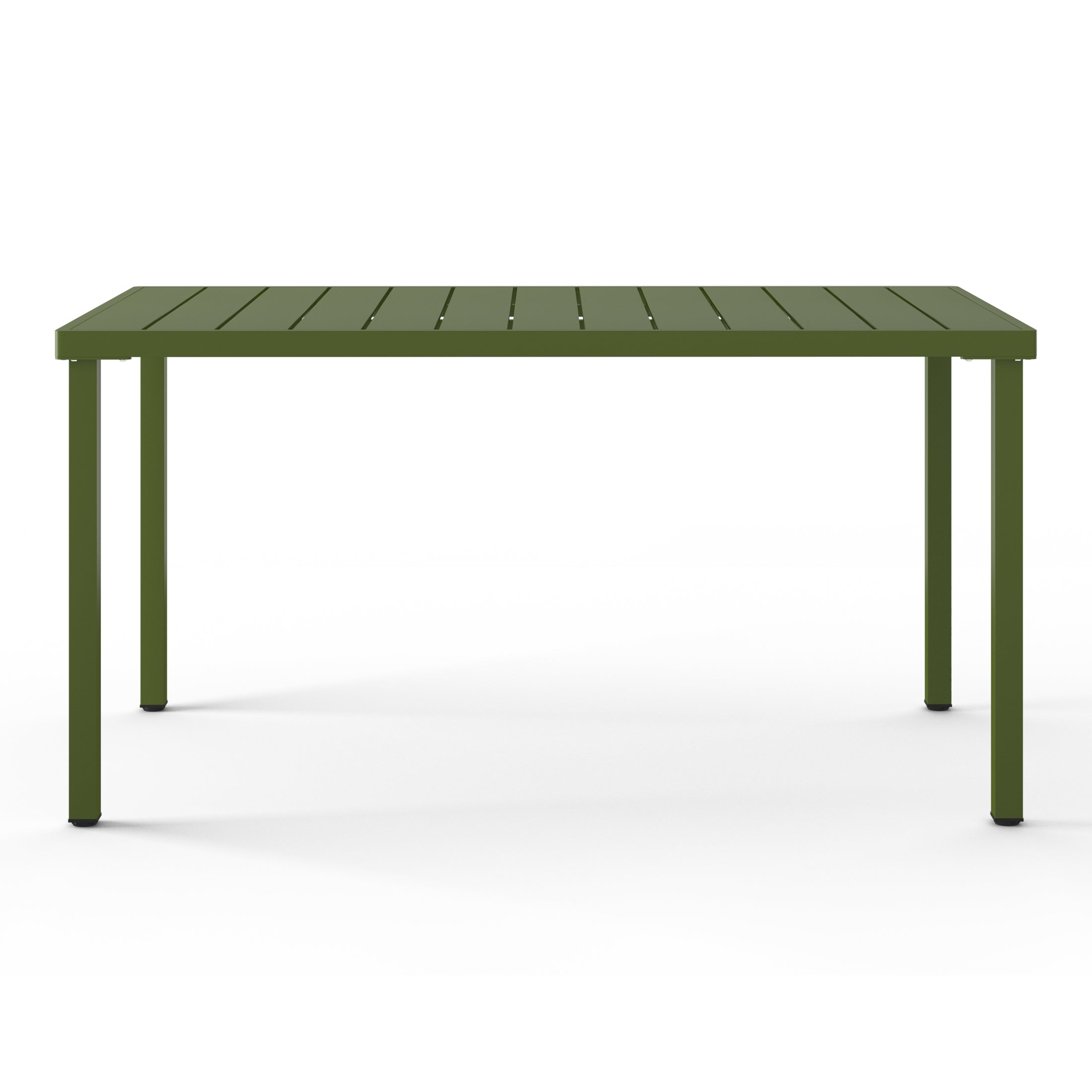 Sunshine 59" Iron Metal Outdoor Rectangular Patio Dining Table For 6