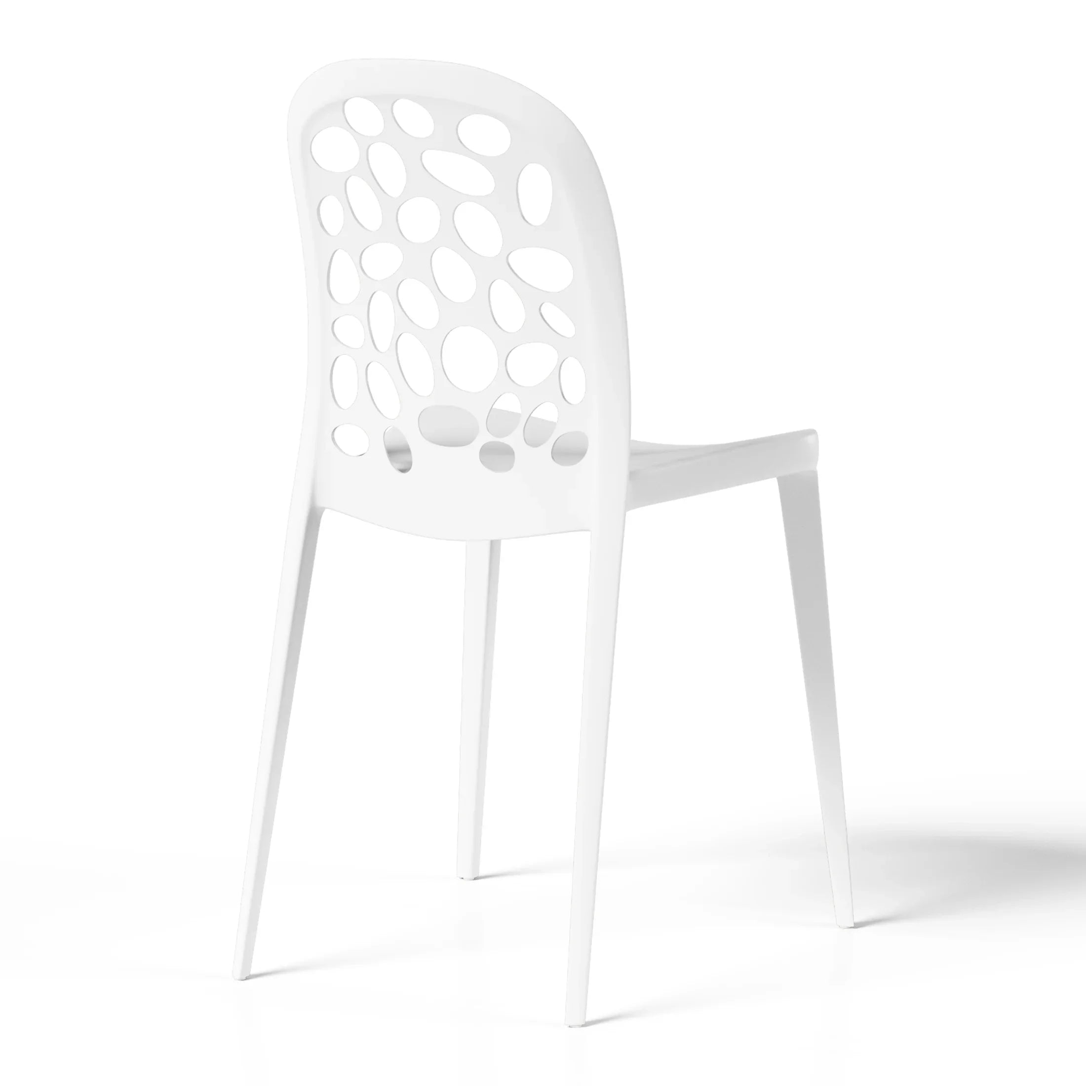 Sunshine Outdoor Modern Stackable Patio Dining Chairs (Set of 2)
