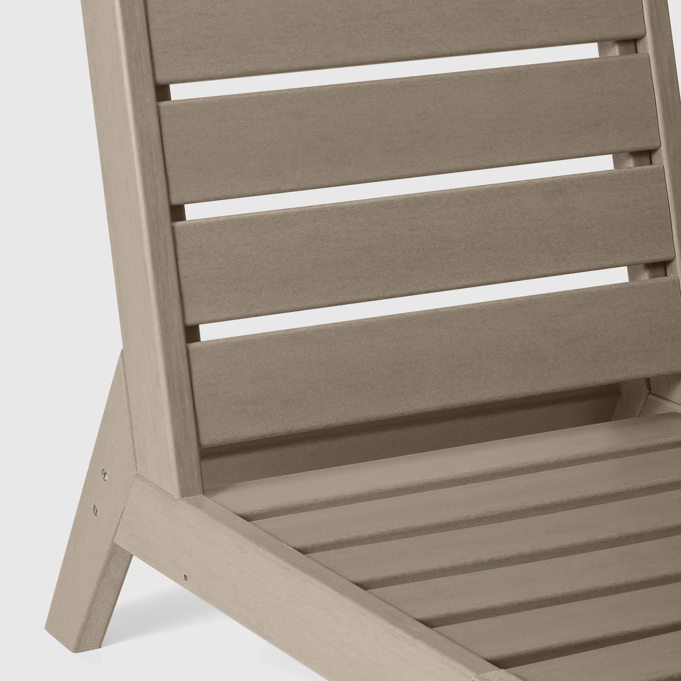 Portsmouth Outdoor HDPE Deep Seating Modular Armless Patio Chair with Patio Cushions