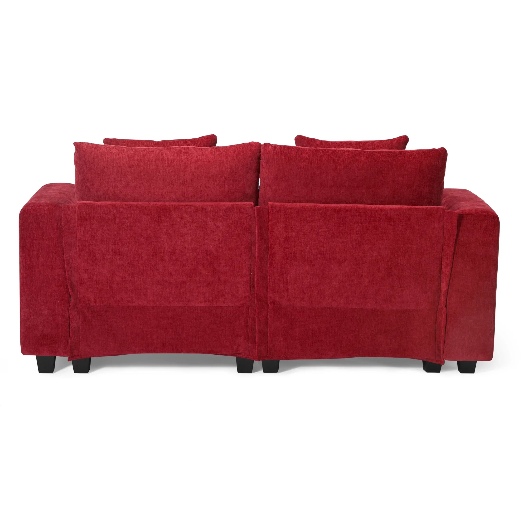 Springfield 70" Modular Chenille Loveseat Sofa With USB/Type-C Ports and Side Pockets