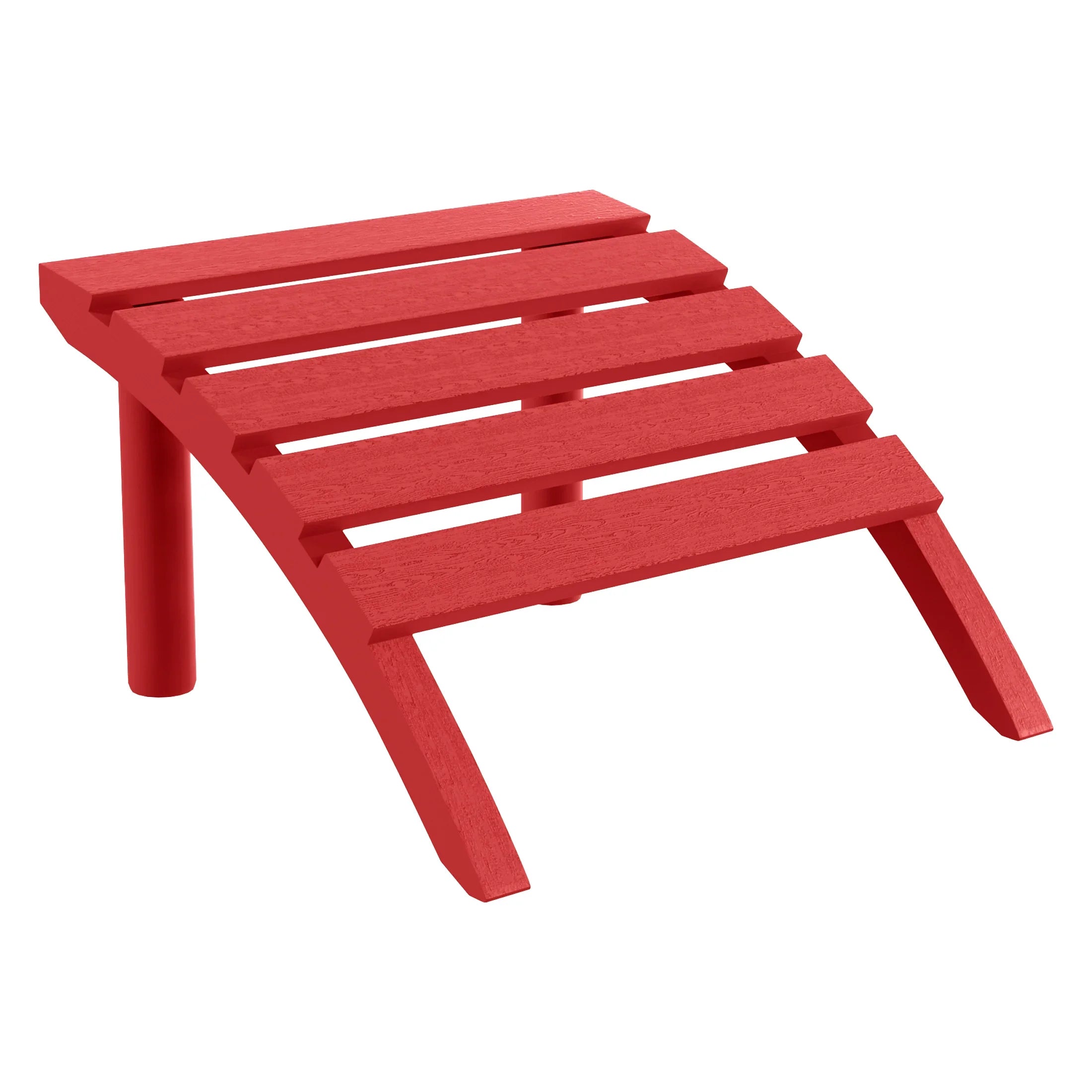 Cayman 3-Piece HDPE Outdoor Patio Adirondack Chair with Ottoman and 18" Side Table Set