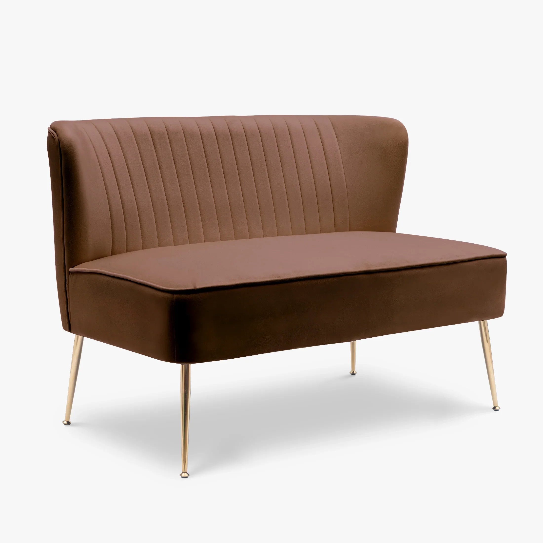 Alaia Mid Century Modern Tufted Velvet Loveseat Sofa and 25" Accent Chair 3-Piece Set