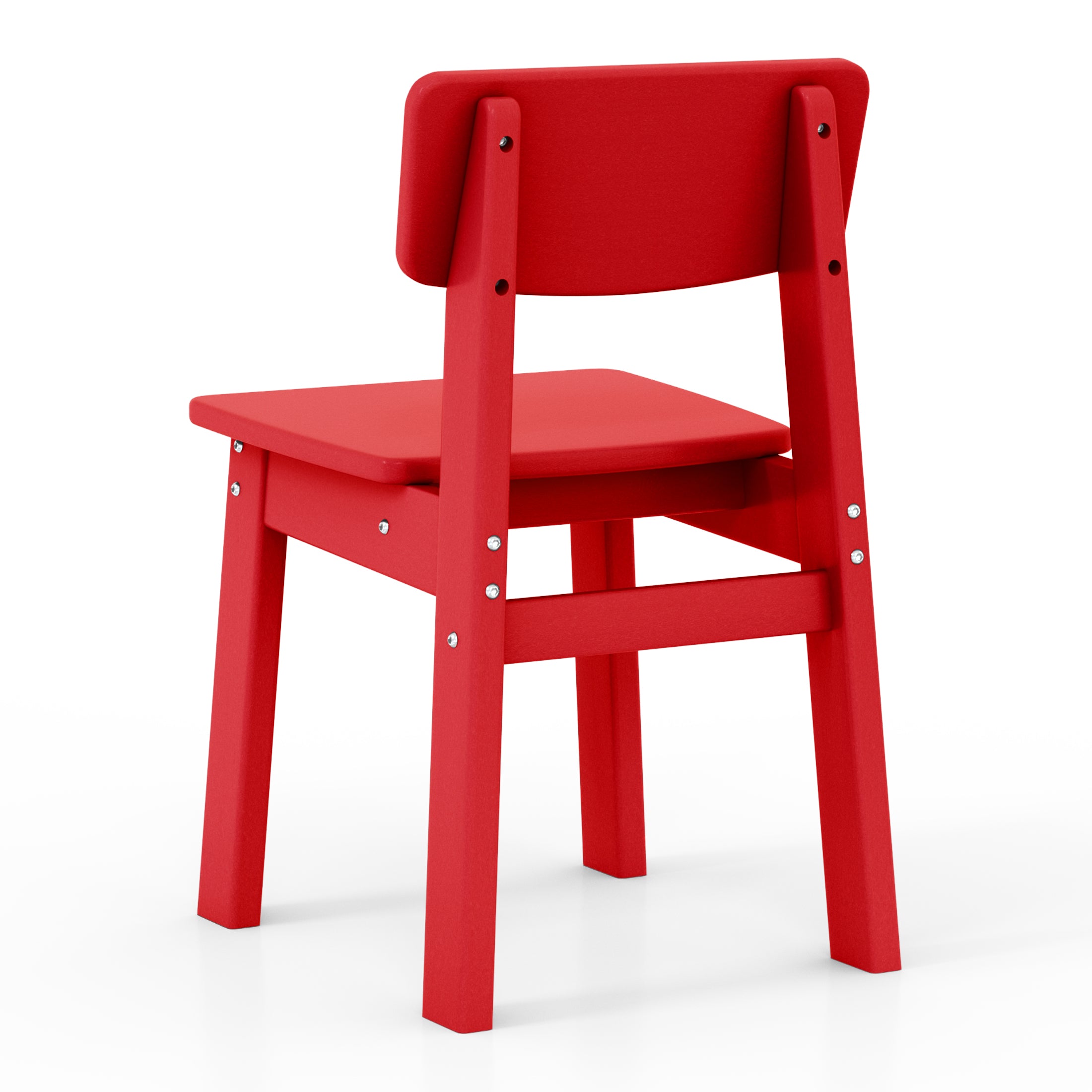 Little Explorers Outdoor HDPE Kids Modern Plastic Toddler Dining Chairs (Set of Two)