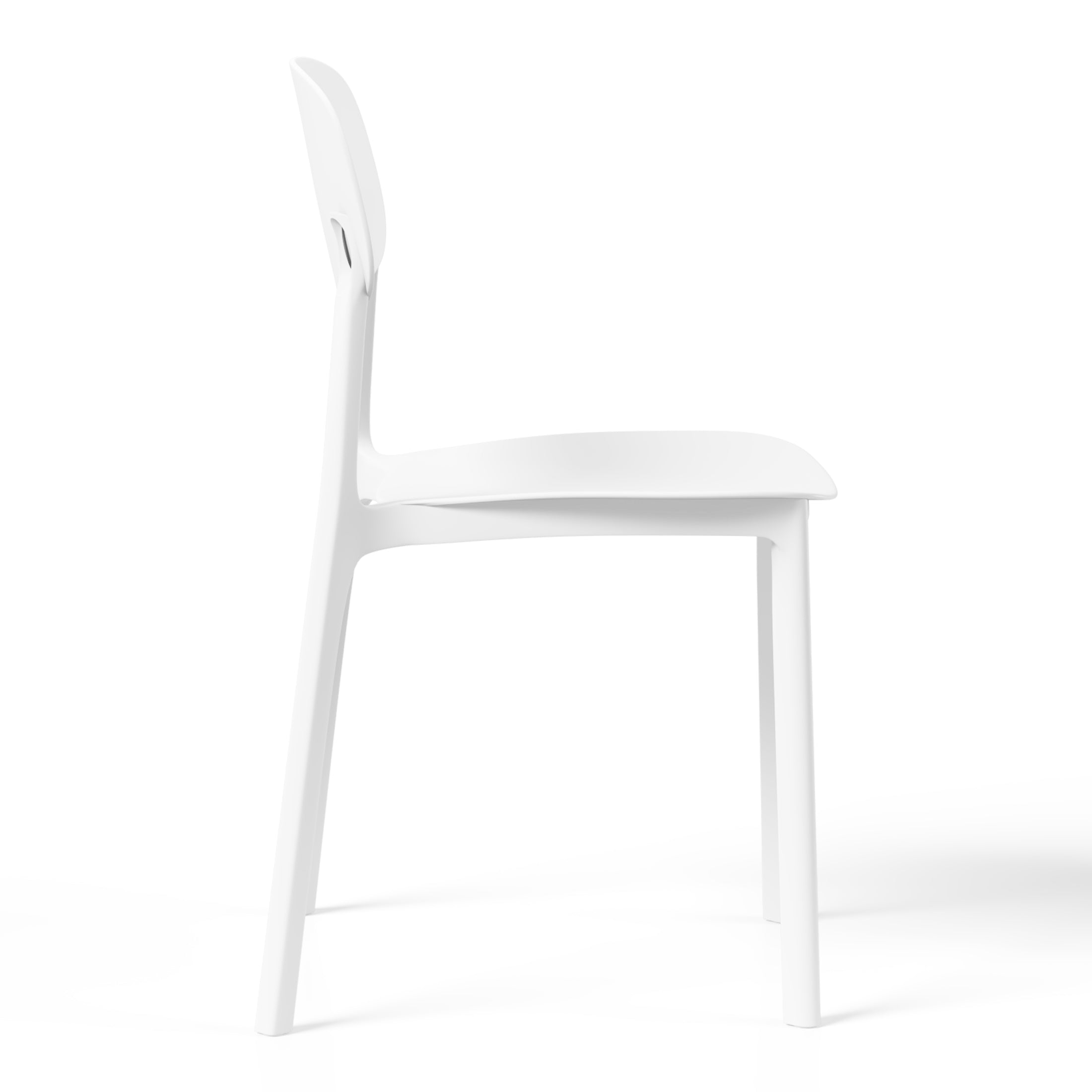 Sunshine Modern Stackable Polypropylene Plastic Patio Dining Chair (Set of 2)