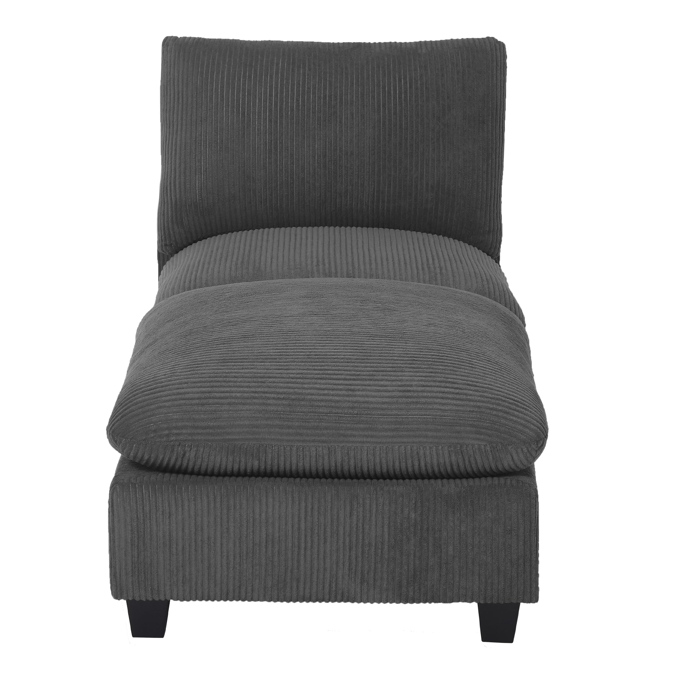 Ava 68.5" Corduroy Upholstered Indoor Chaise Lounge Chair