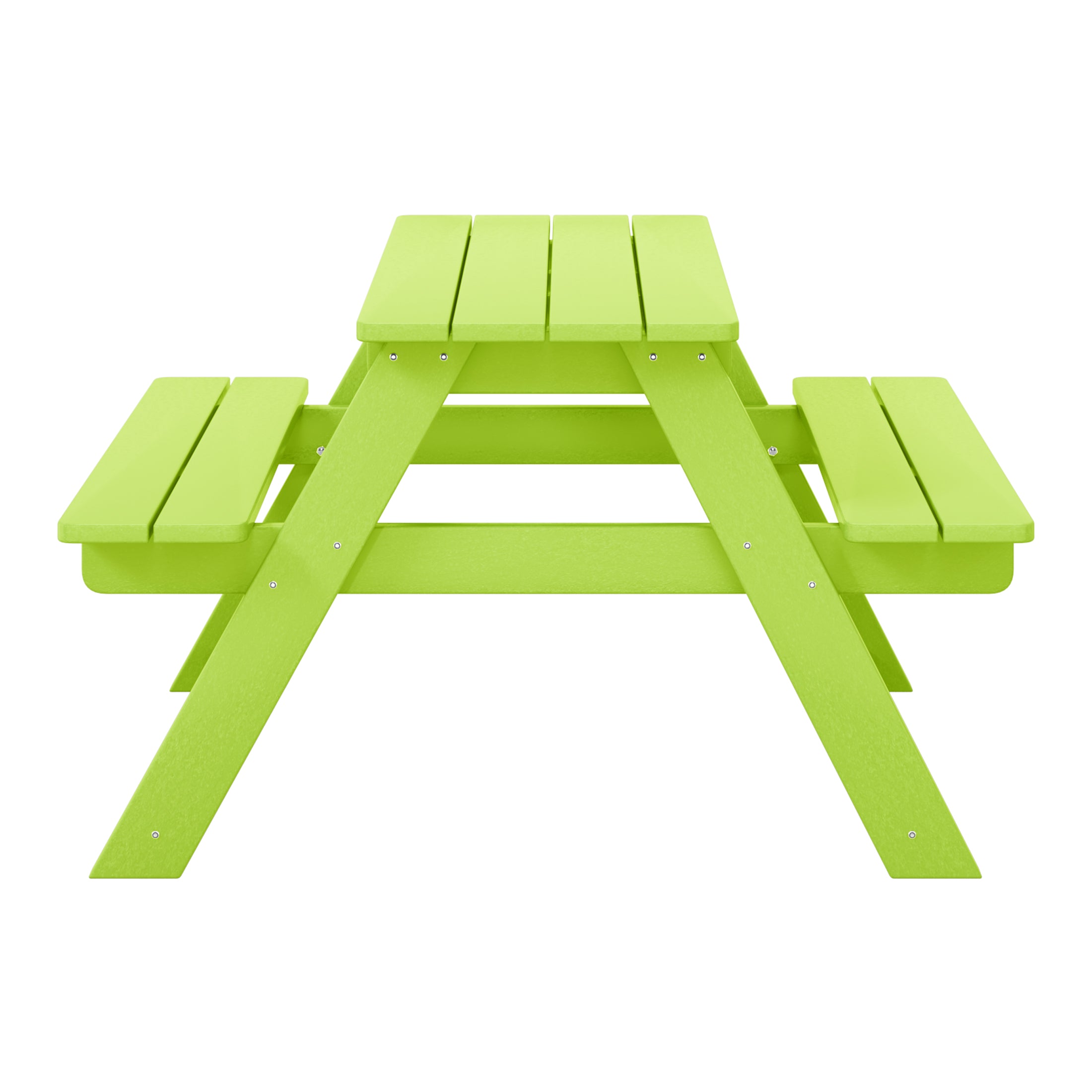 Paradise Outdoor Patio Kids HDPE Plastic Picnic Bench Table