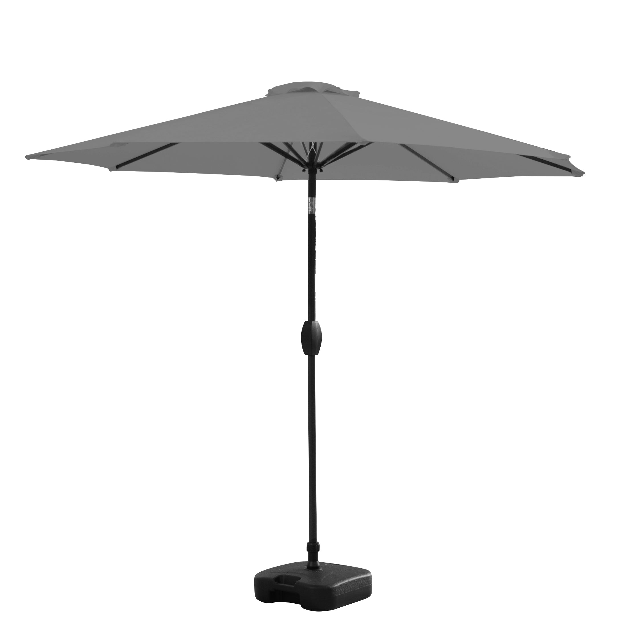 Cabana 9 ft. Patio Table Umbrella with tilt, crank features and free standing square shape weight base kit