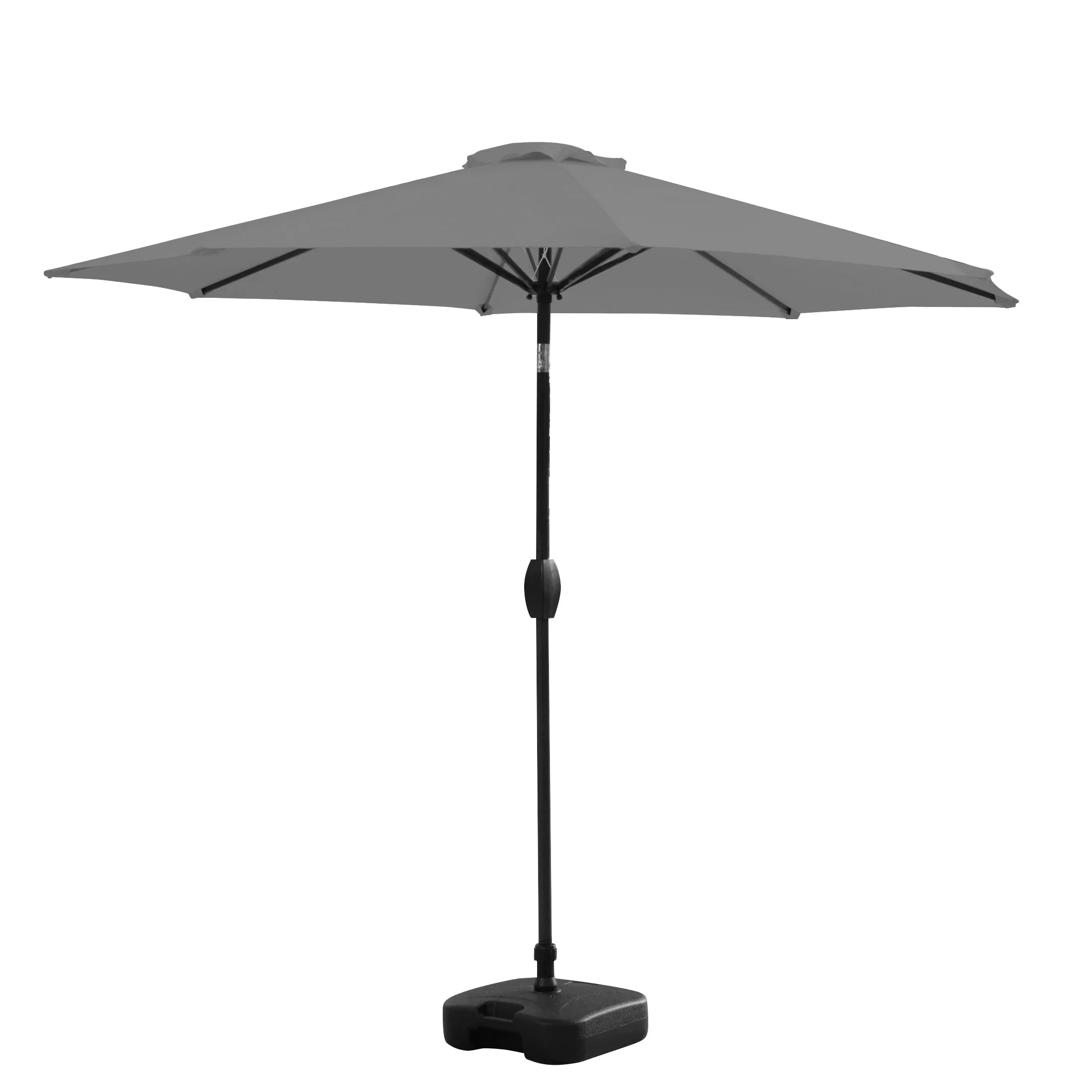 Cabana 9 ft. Patio Table Umbrella with tilt, crank features and free standing square shape weight base kit