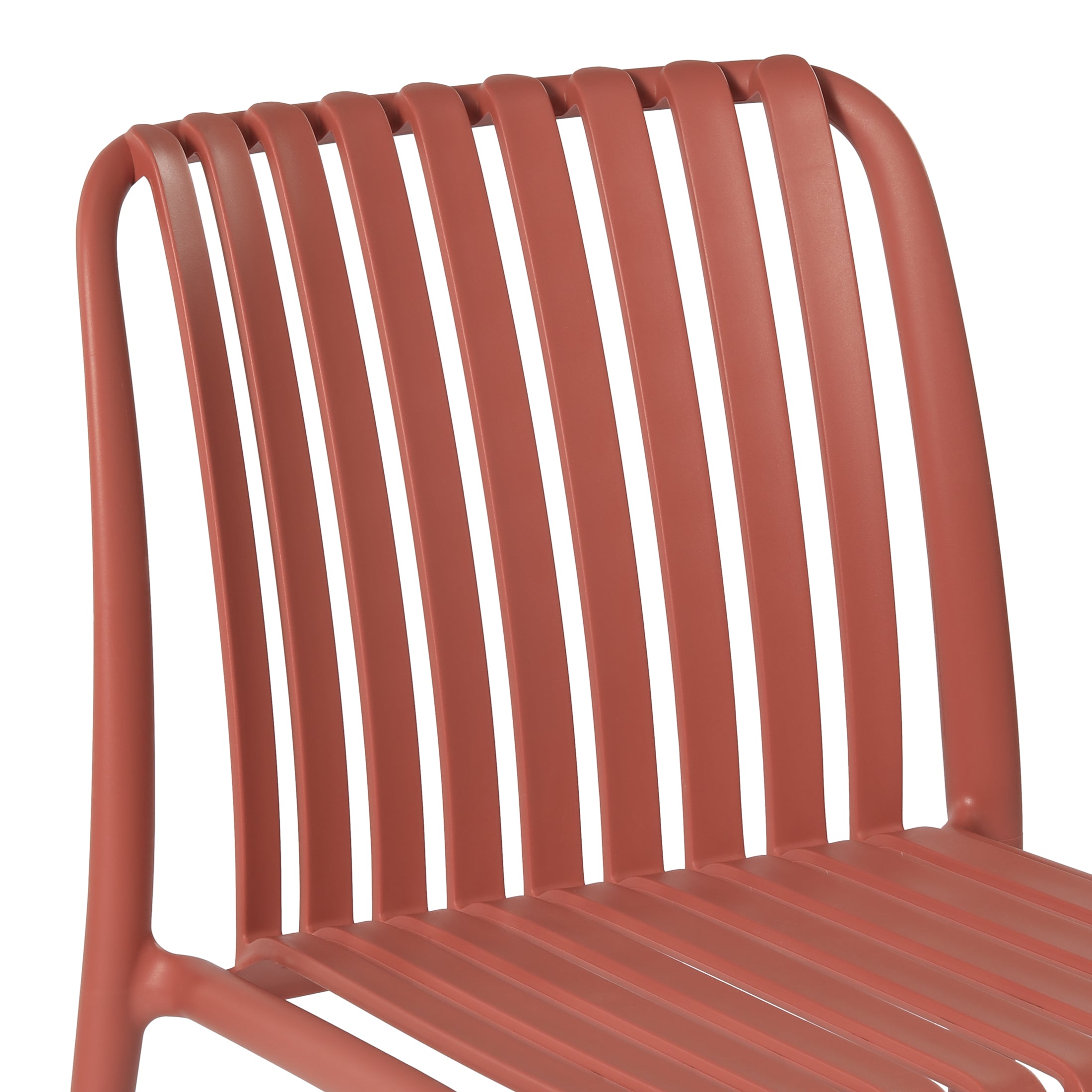 Sunshine Outdoor Stackable Polypropylene Plastic Dining Side Chairs (Set of 2)