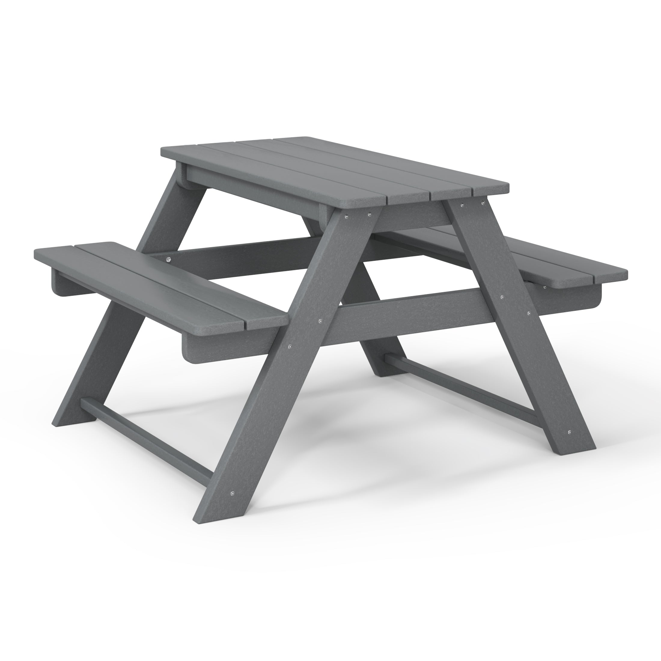 Paradise Outdoor Patio Kids HDPE Plastic Picnic Bench Table