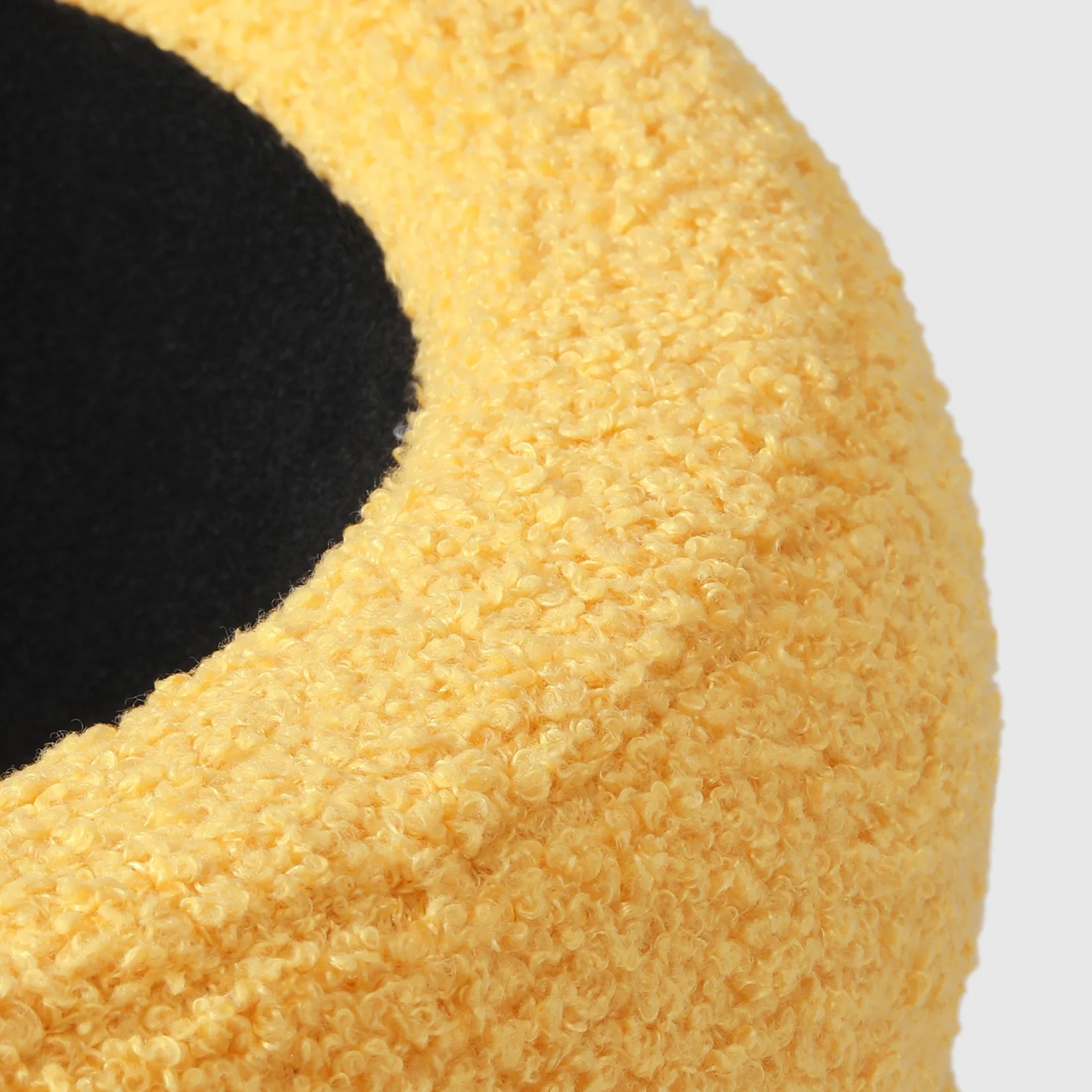 Celine Mid-Century Modern Faux Sherpa Round Storage Ottoman