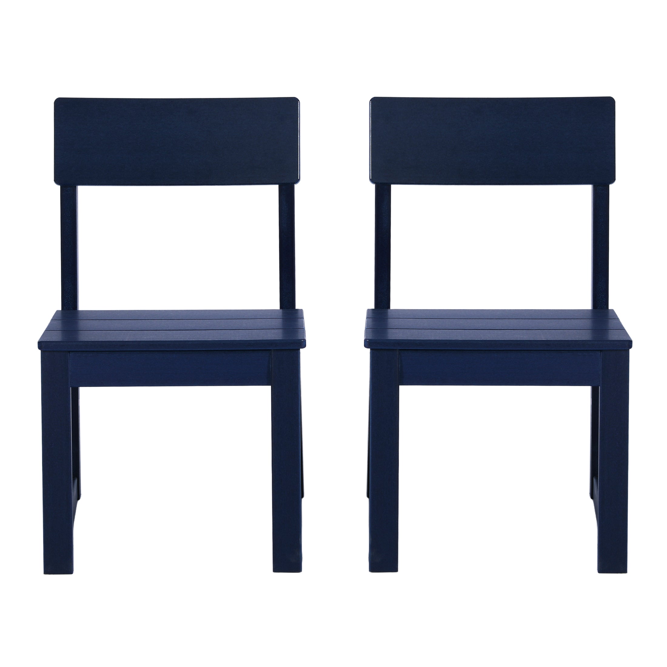 Cambria Modern HDPE Outdoor Armless Patio Dining Chairs (Set of 2)