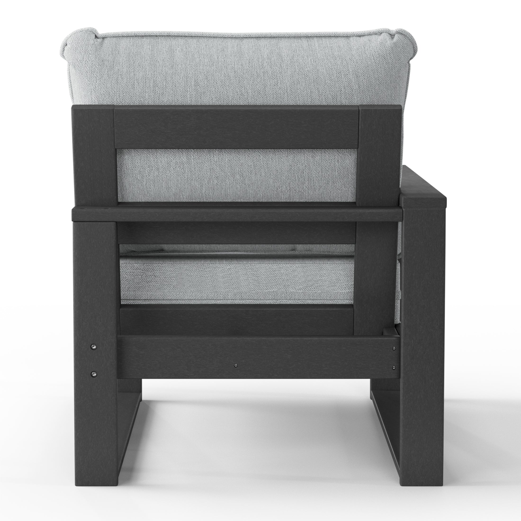 Rockaway Outdoor HDPE All-Weather Modern Patio Loveseat with Waterproof Cushions