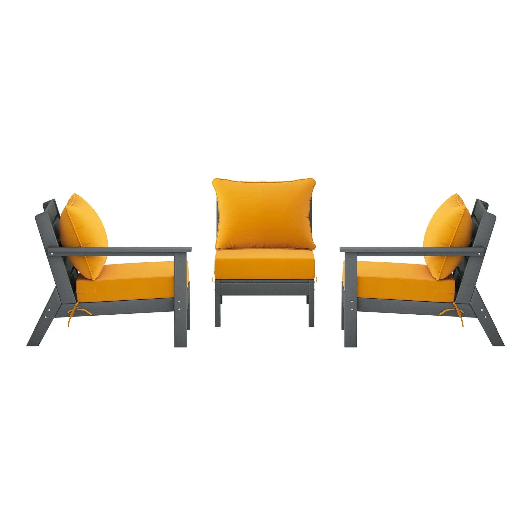 Portsmouth Outdoor Patio HDPE Sectional Sofa with Patio Cushions