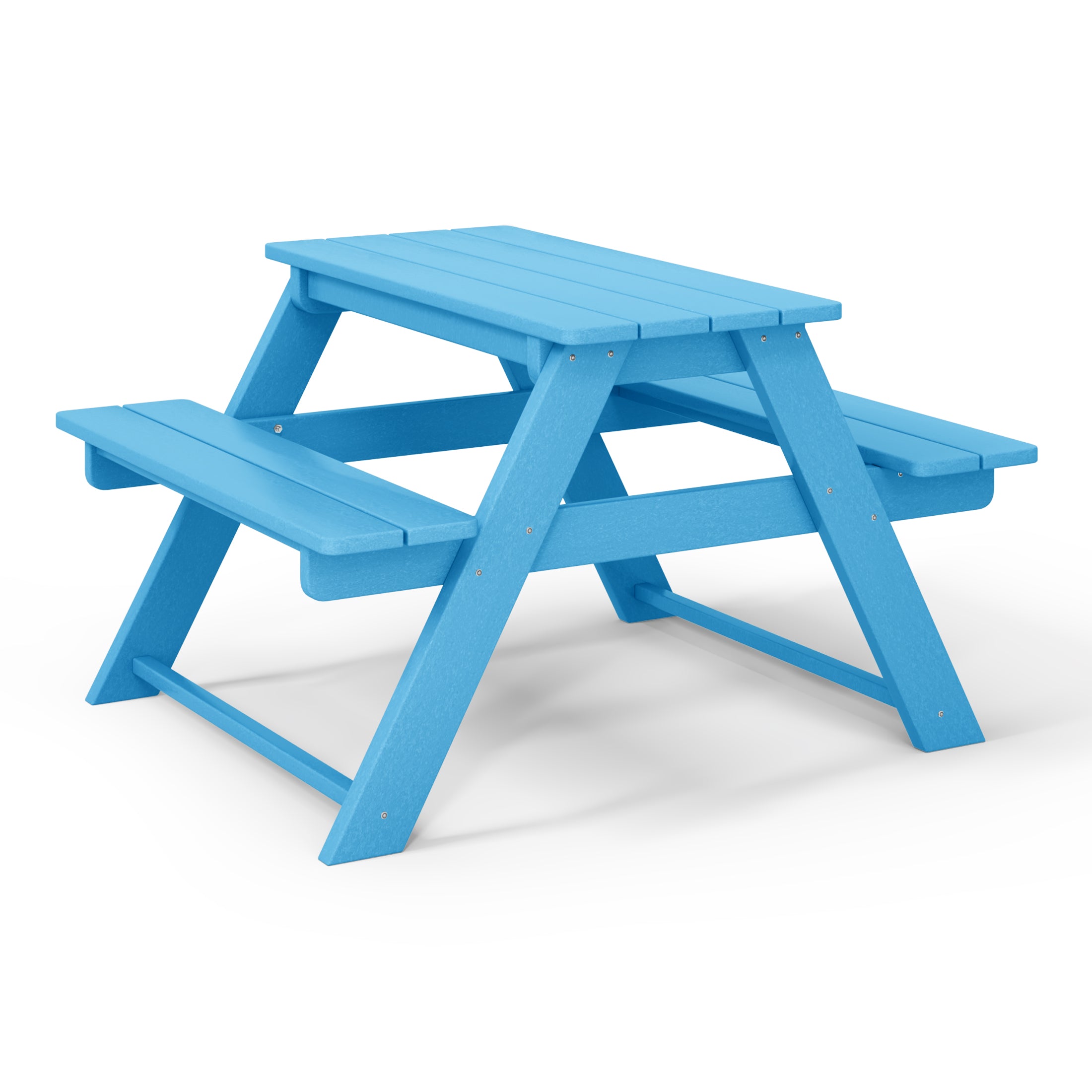 Paradise Outdoor Patio Kids HDPE Plastic Picnic Bench Table