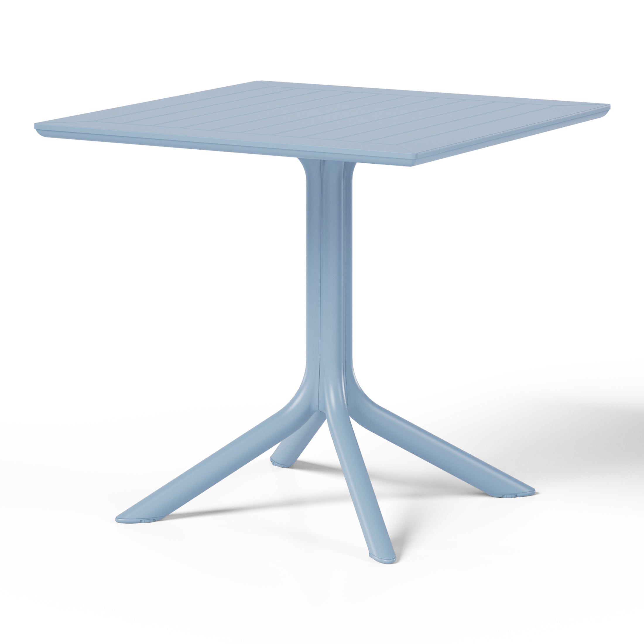 Sunshine 5-Piece Resin Square Patio Dining Table Set with Stackable Patio Dining Chairs