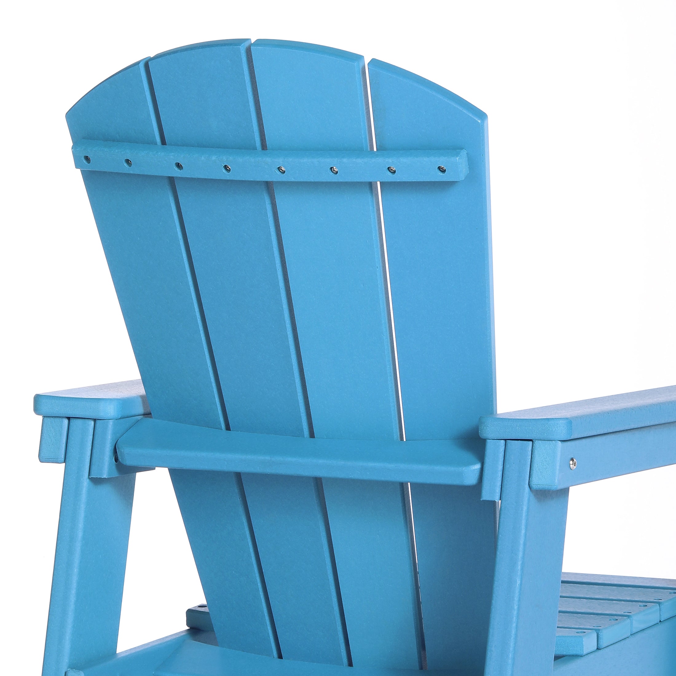 Paradise 2-Piece Kids Outdoor HDPE Adirondack Chair With Square Side Table Set