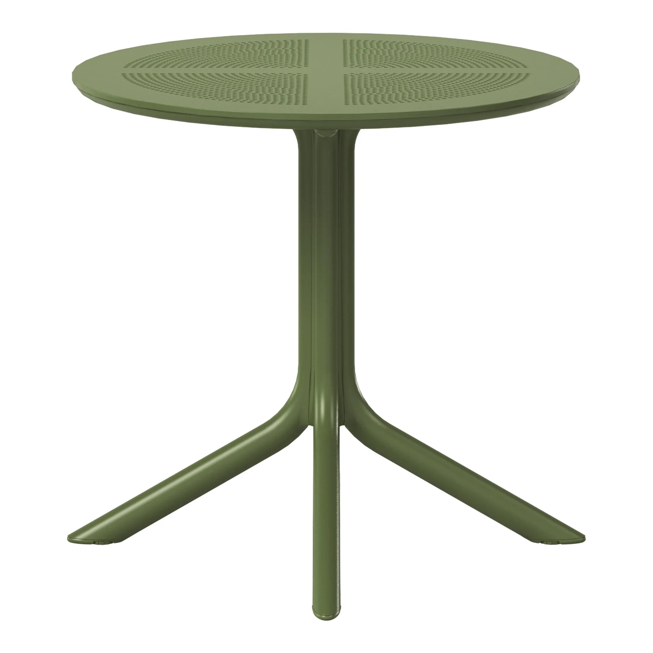 Sunshine 31.5" Round Plastic Outdoor Patio Dining Table for 4