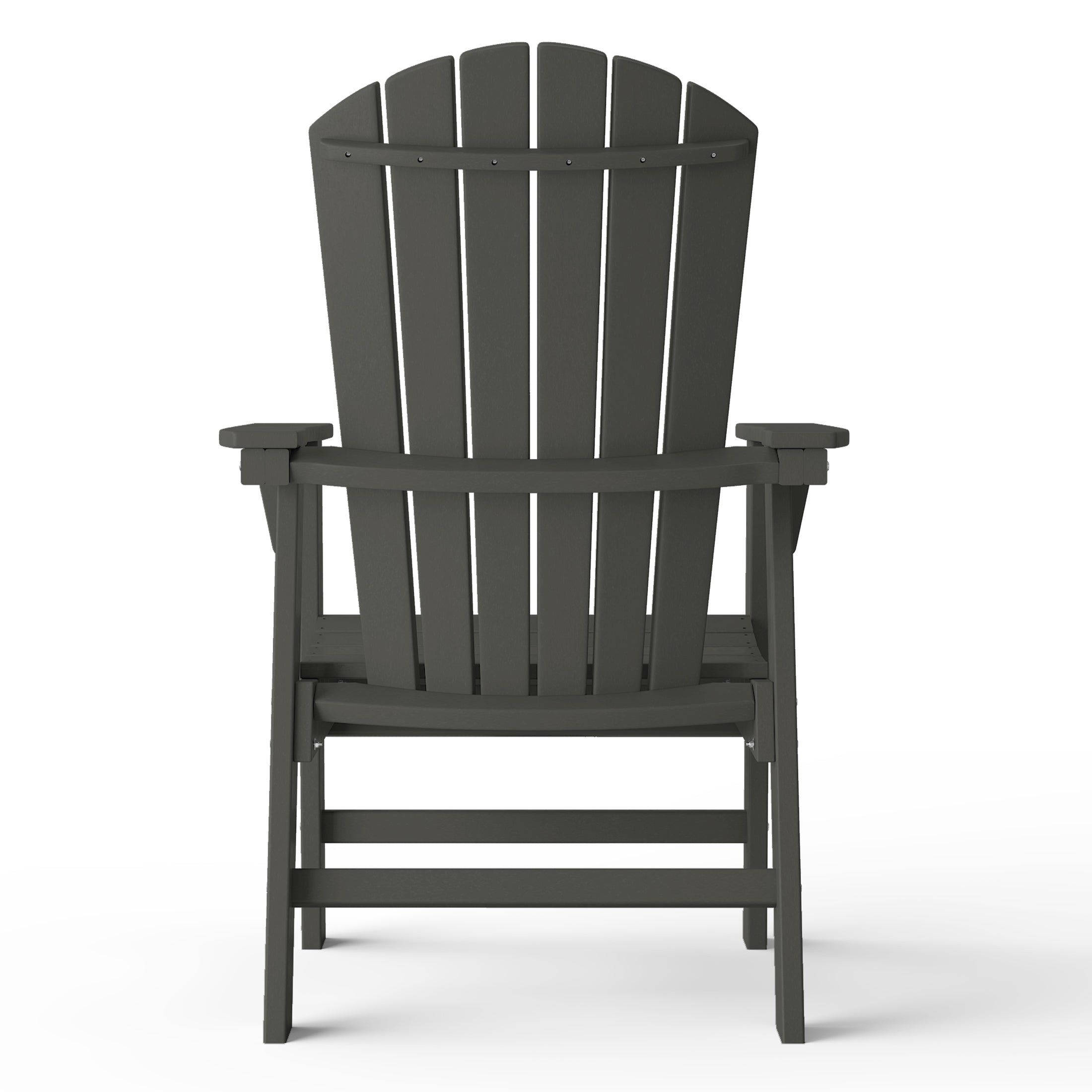 Portside Outdoor Patio Shell-back Adirondack Dining Chair Weather Resistant