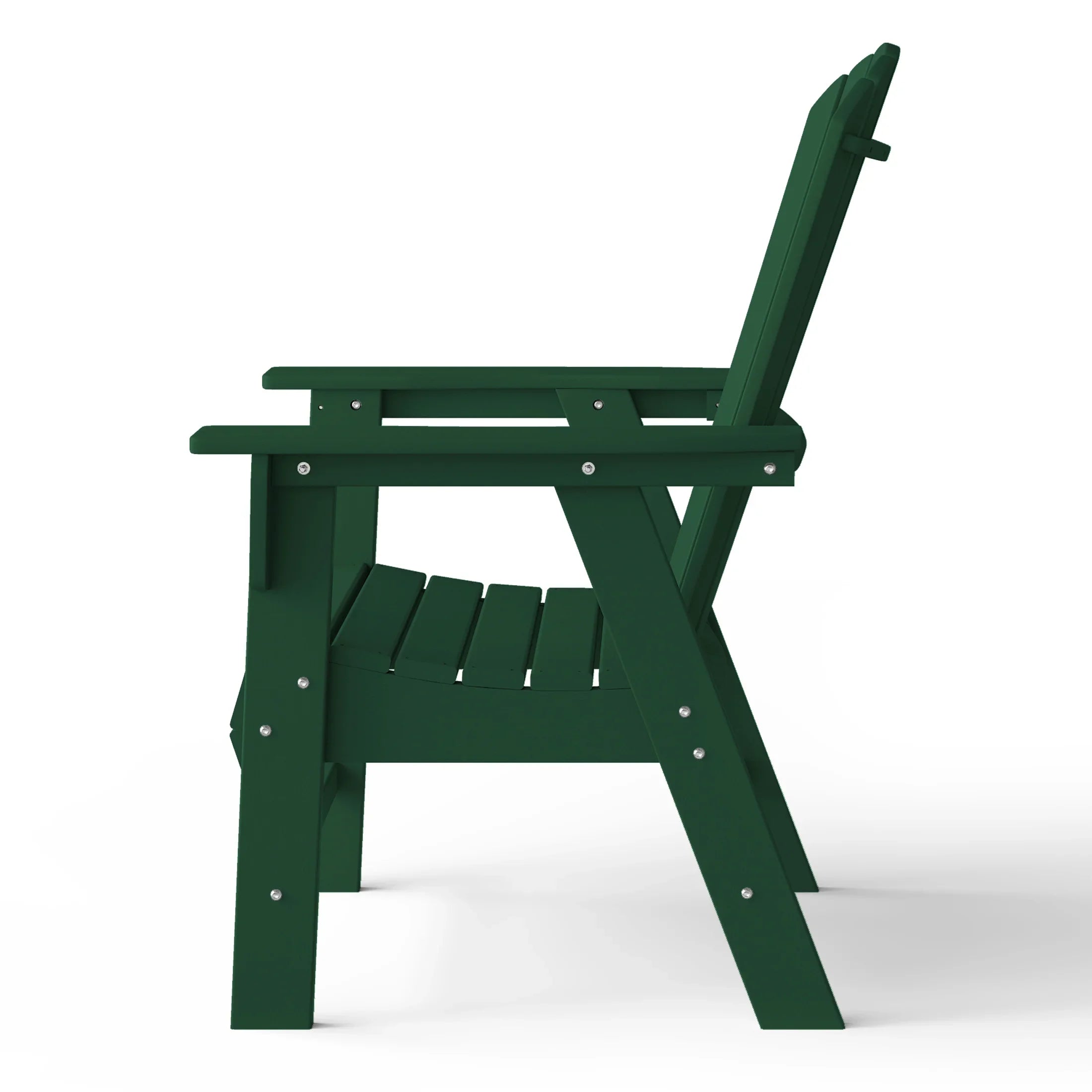 Portside Outdoor Patio Shell-back Adirondack Dining Chair Weather Resistant