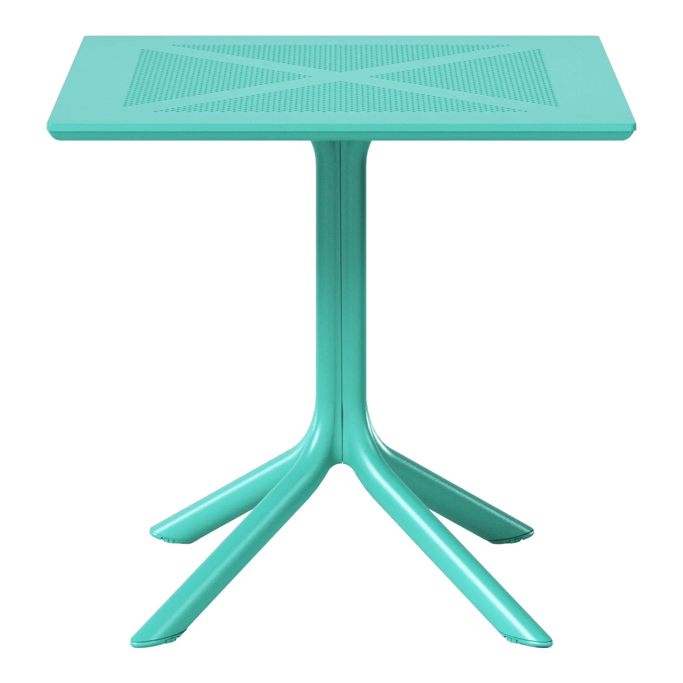 Sunshine 31.5" Square Plastic Outdoor Patio Dining Table for 4