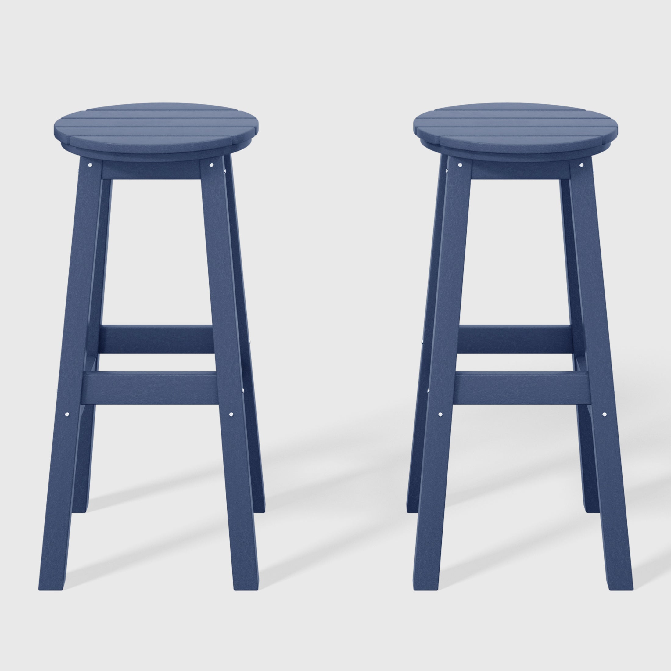 Paradise 29" HDPE Outdoor Patio Round Bar Stool Set of 2