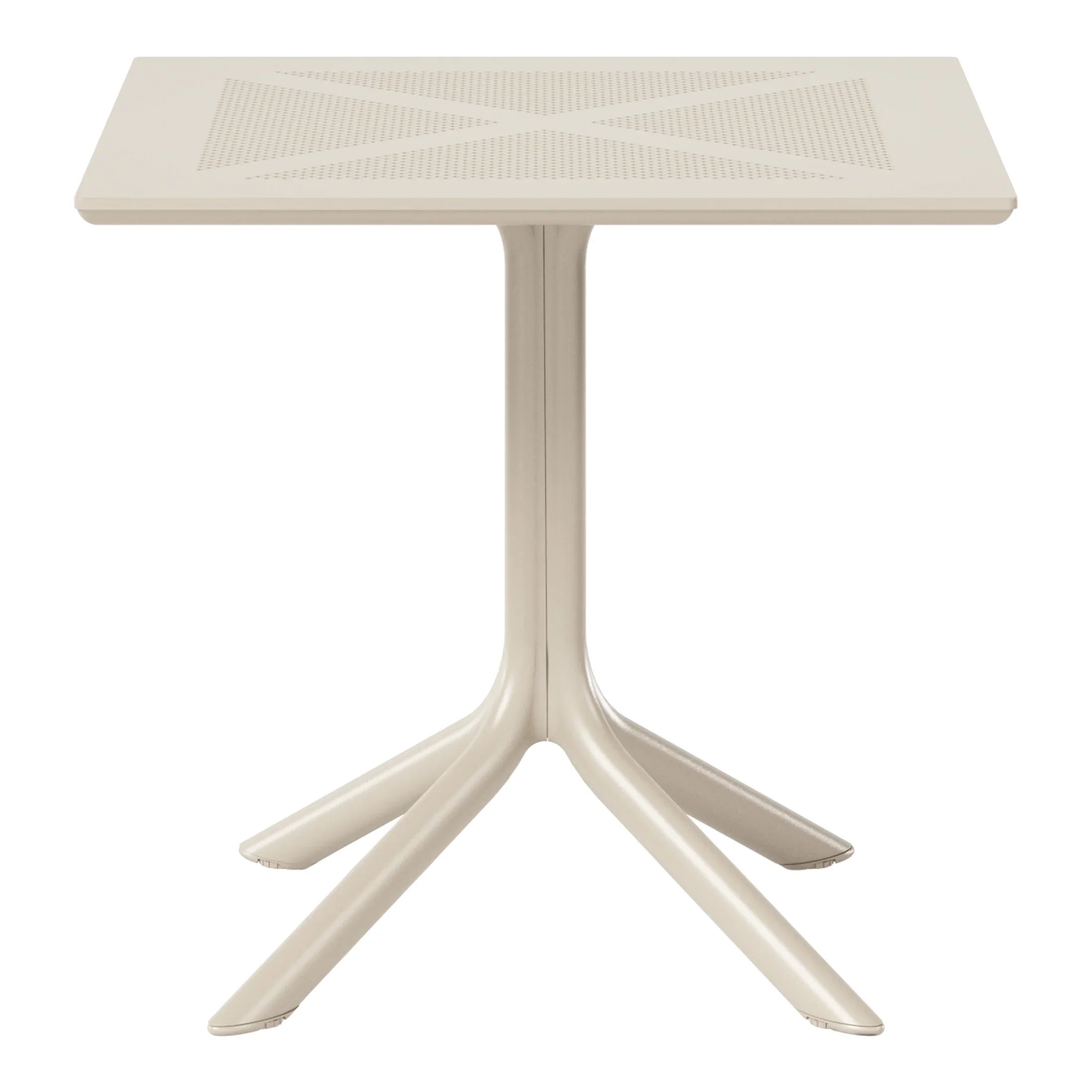 Sunshine 31.5" Square Plastic Outdoor Patio Dining Table for 4