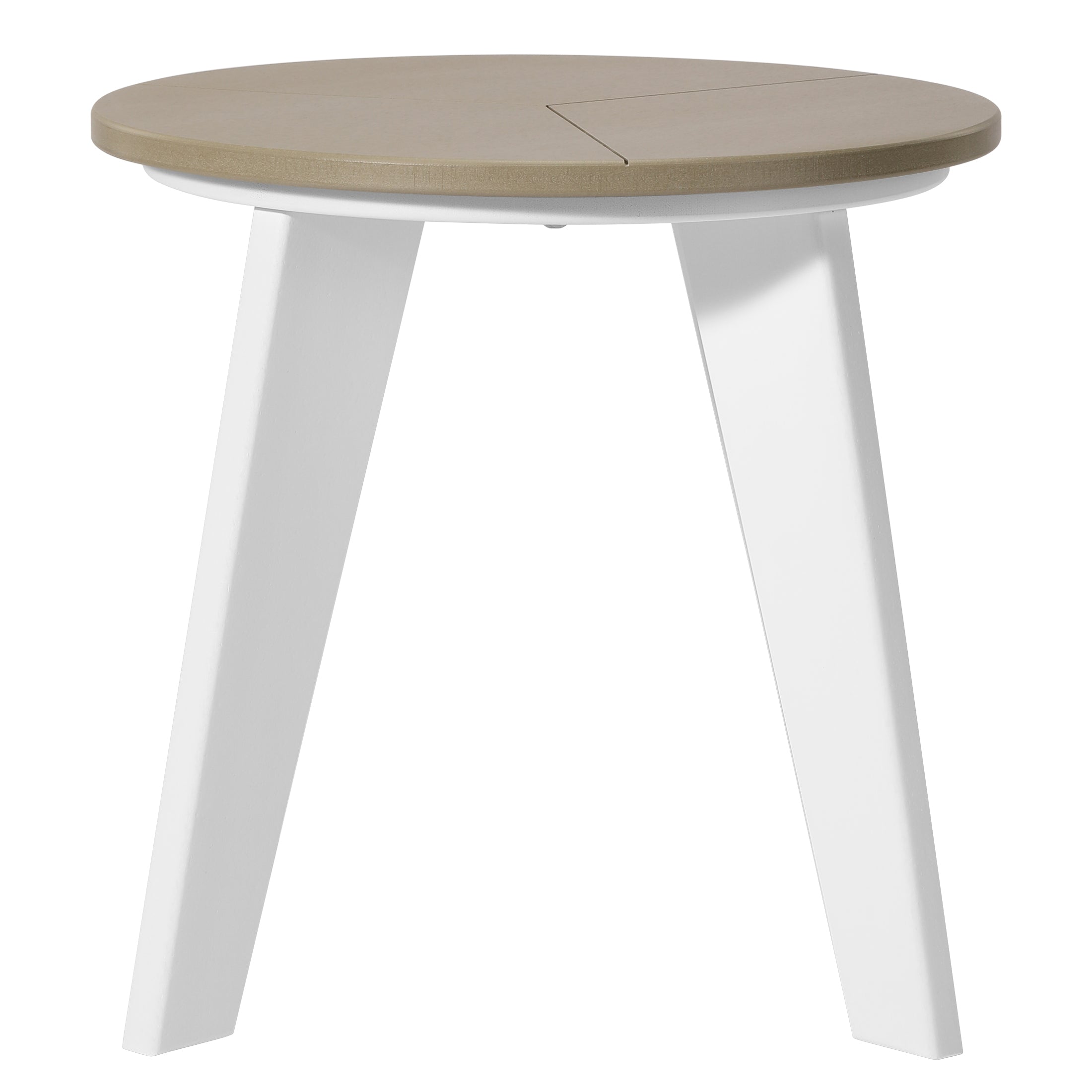 Seaside 3-Piece Outdoor HDPE Conversation Set with Deep Seating Chairs and Round Side Table