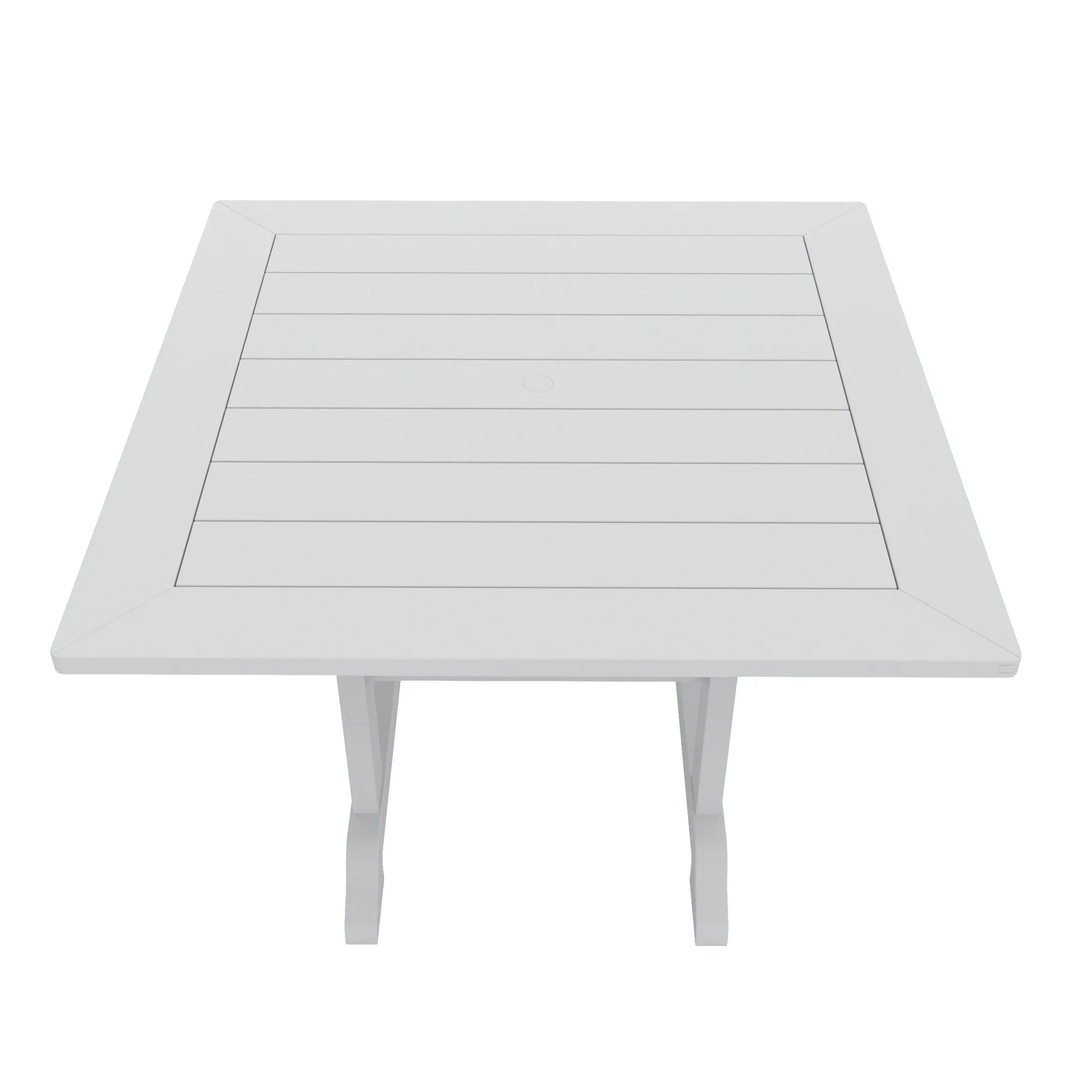 Paradise 5-Piece HDPE Square Patio Dining Table Set with Foldable Chairs