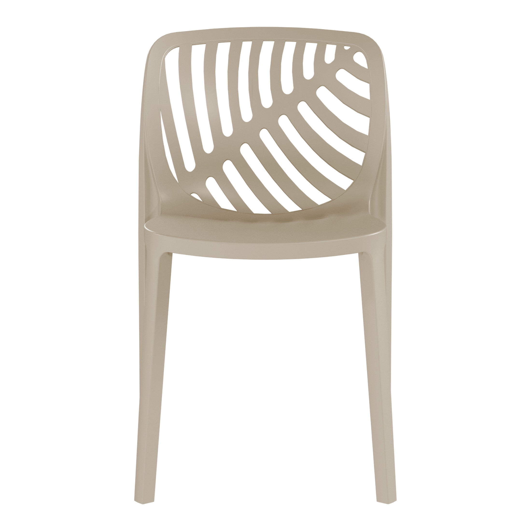Sunshine Outdoor Modern Stackable Polypropylene Plastic Patio Bistro Dining Side Chairs (Set of 2)