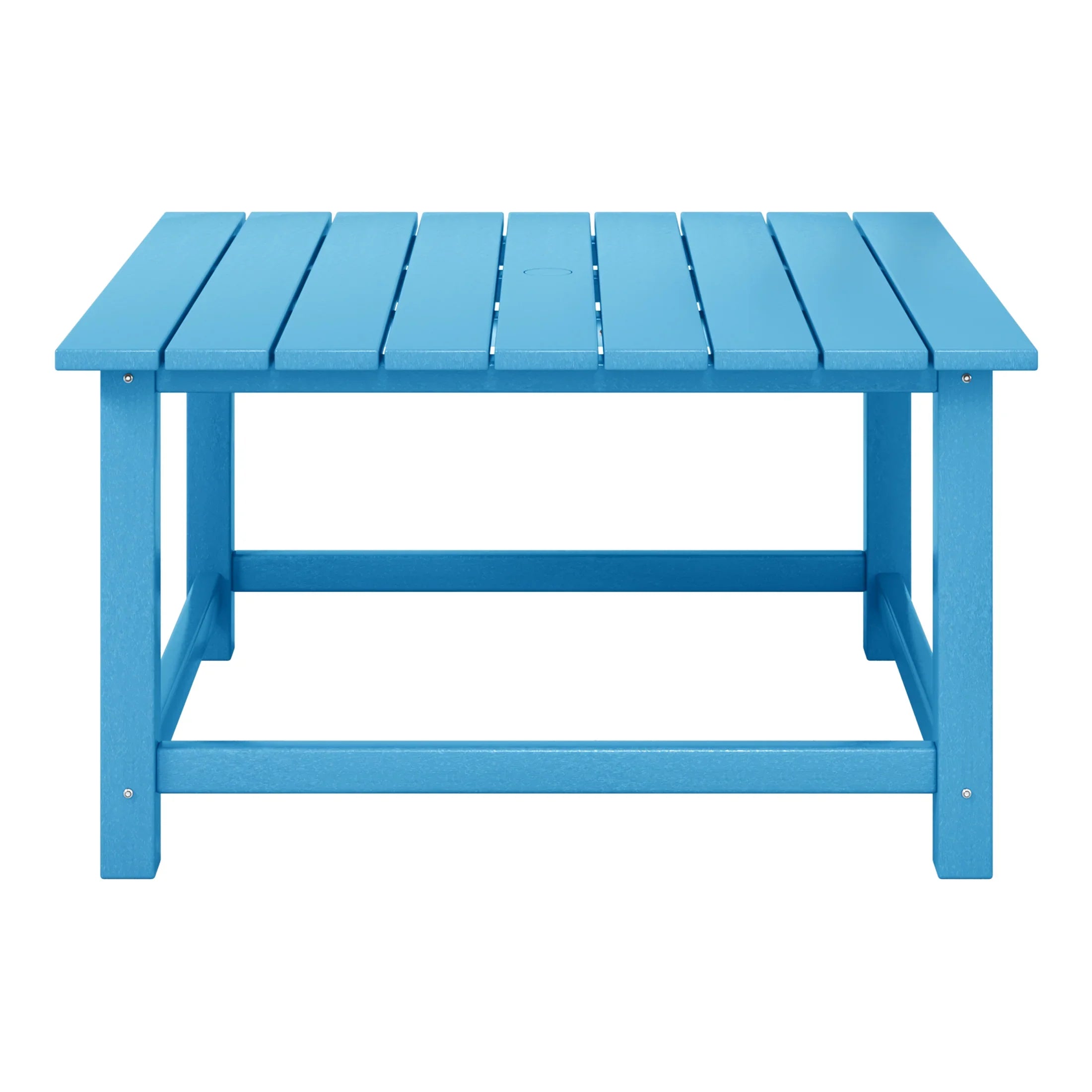 Portside 5-Piece Outdoor Patio HDPE Adirondack Chair With Square Coffee Table Conversation Set