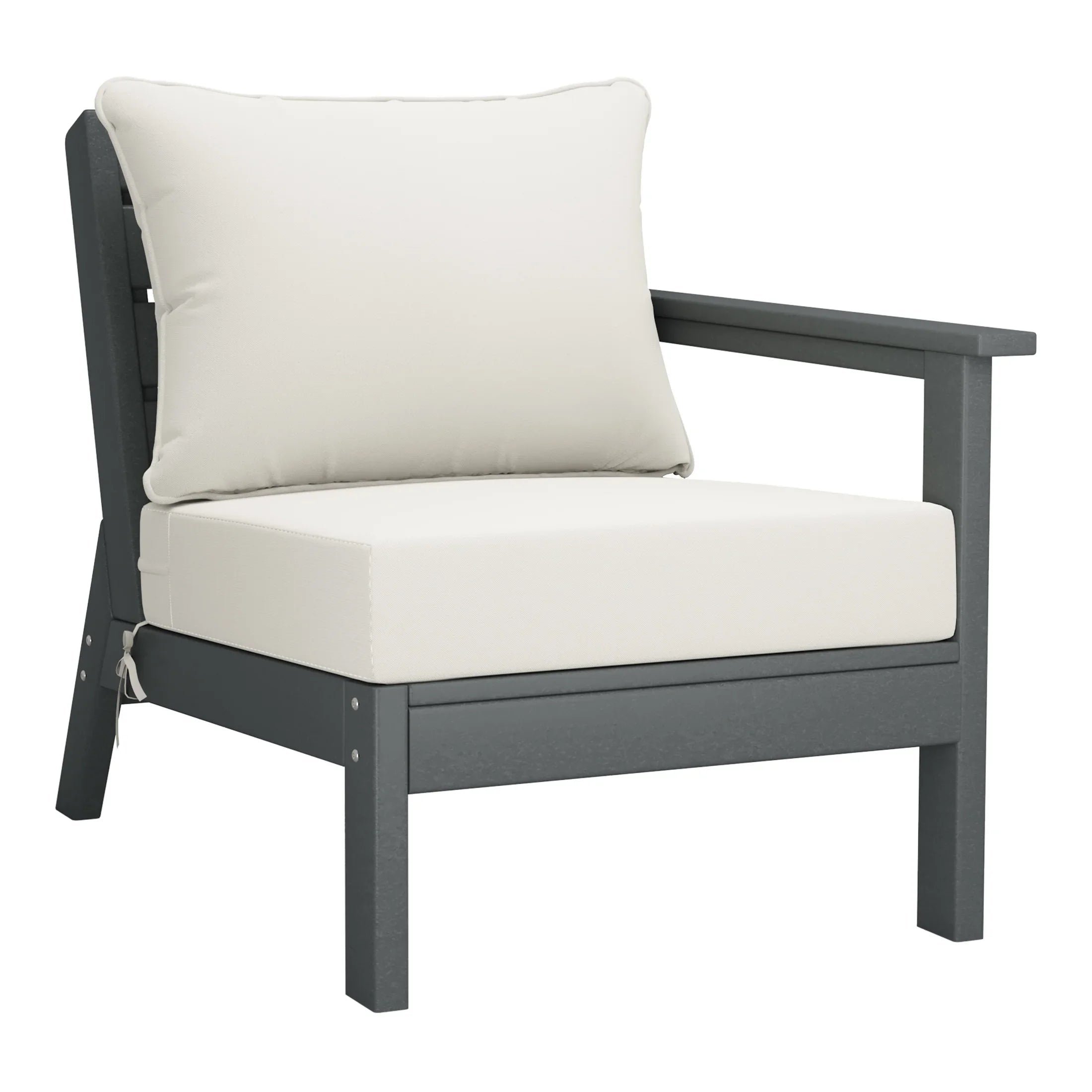 Portsmouth Outdoor Patio HDPE Sectional Sofa with Patio Cushions