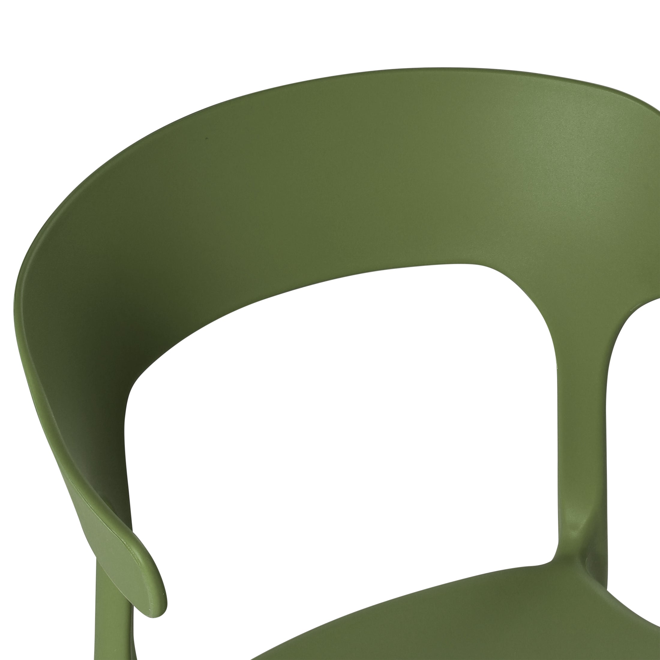 Sunshine Modern Stackable Resin Plastic Patio Dining Chair (Set of 2)