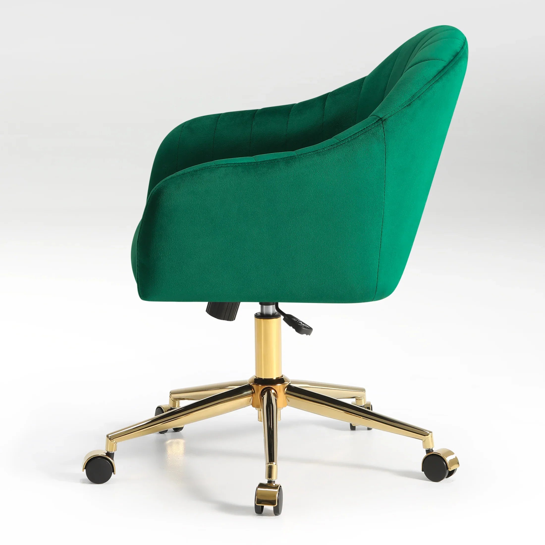 Alaia Upholstered Velvet Swivel Vanity Office Chair With Wheels