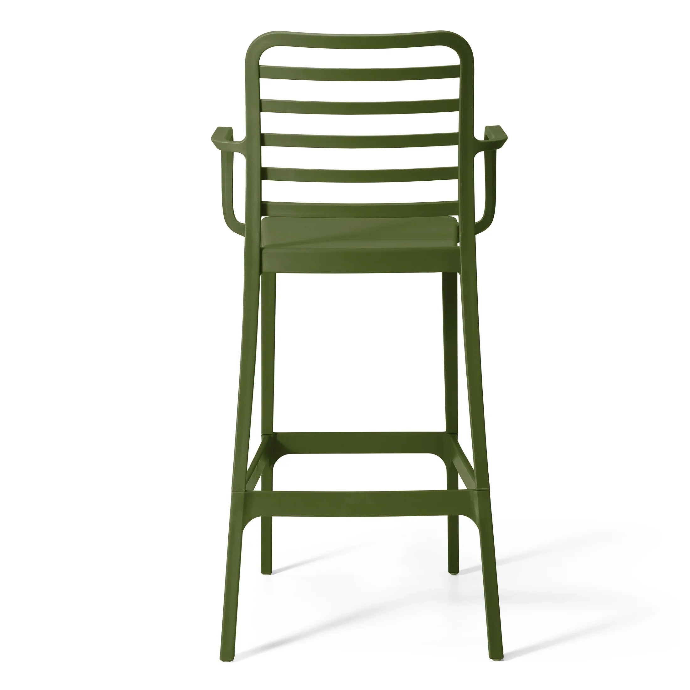 Sunshine 29.5" Outdoor Polypropylene Plastic Patio Bar Height Stools (Set of 2)