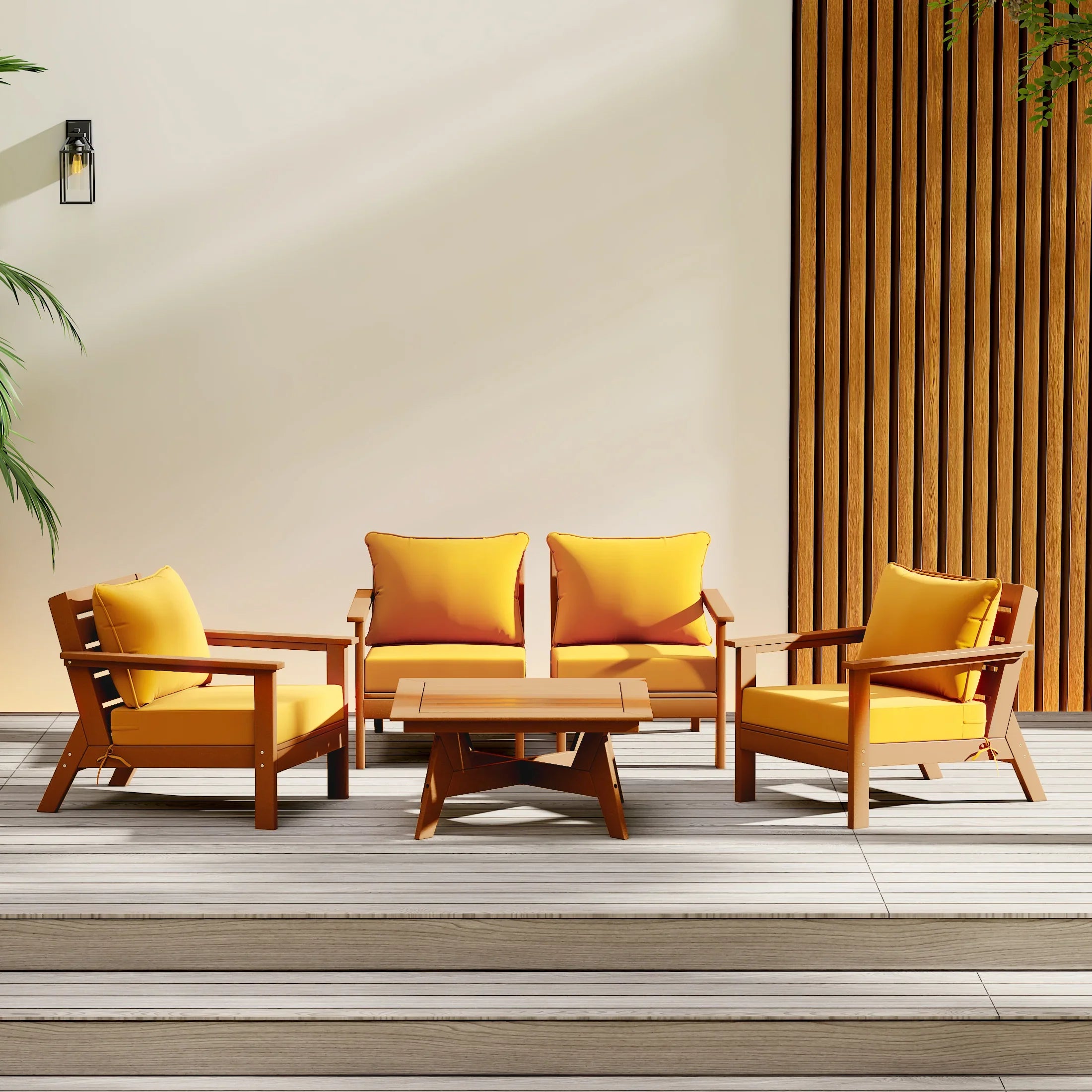 Portsmouth Outdoor 5-Piece Modular Sectional Patio Furniture Sofa Set