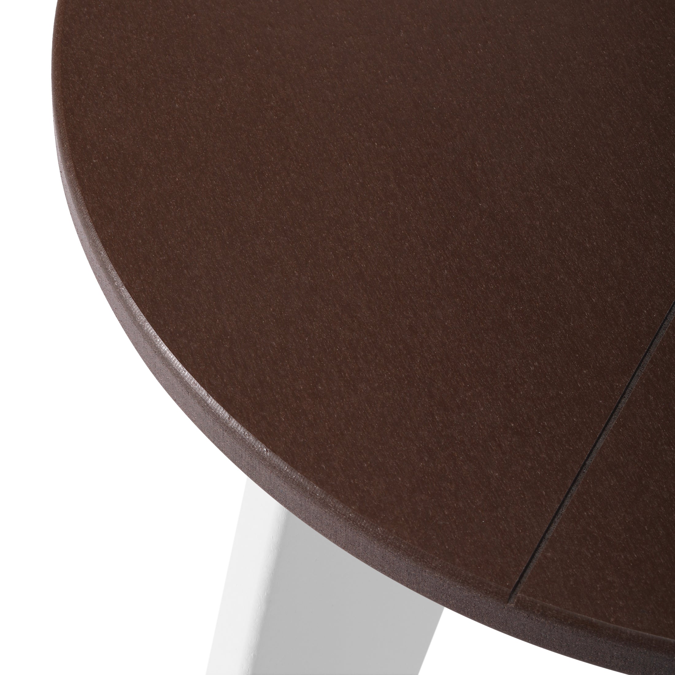 Seaside HDPE Plastic Outdoor Round Adirondack Patio Side Table