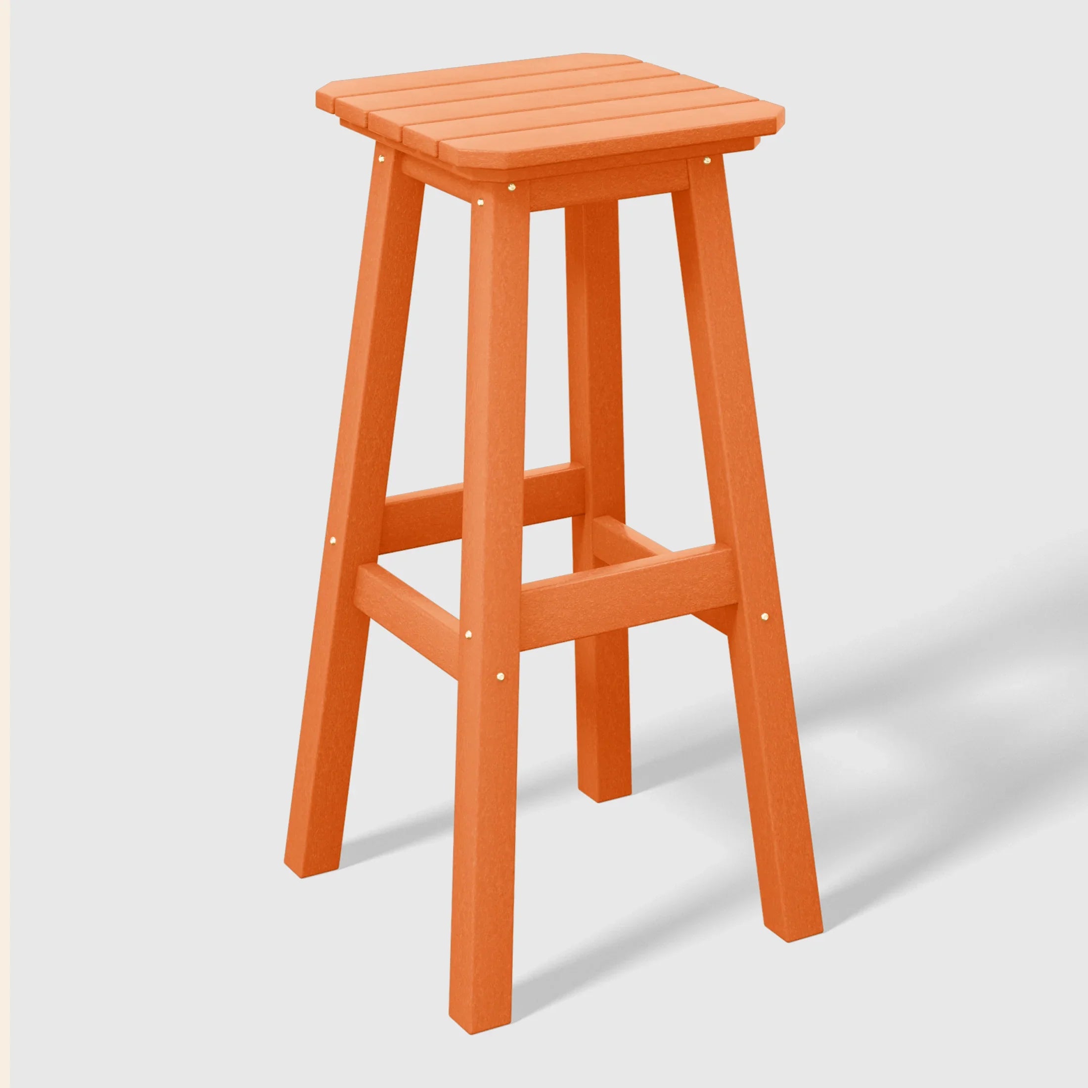 Paradise 29" HDPE Outdoor Patio Square Bar Stools (Set of 2)