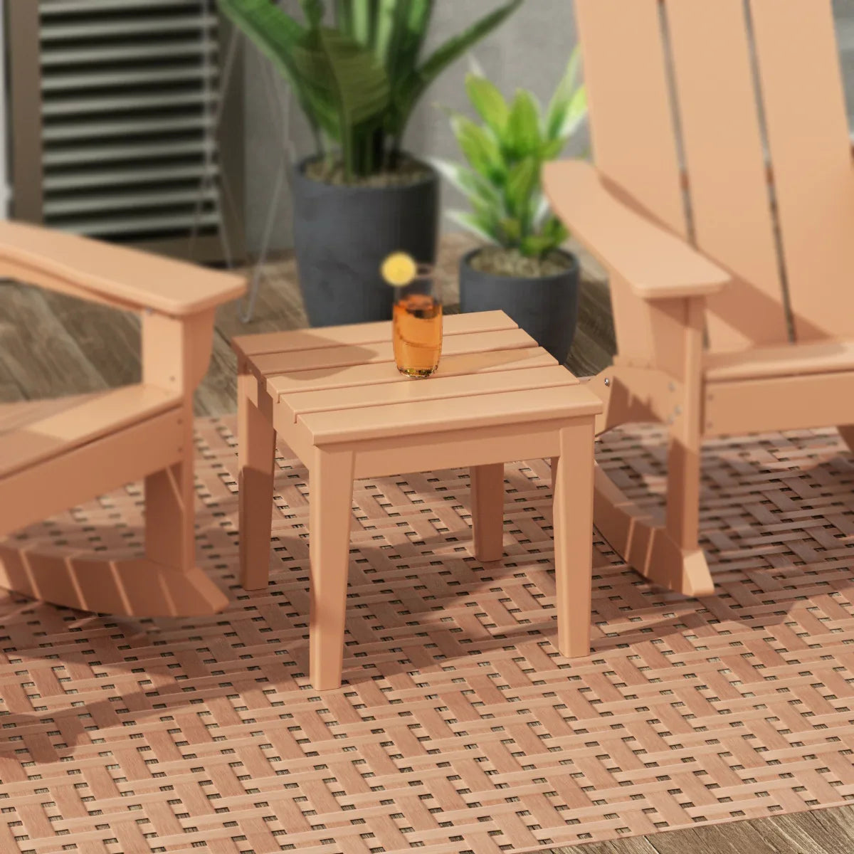 Palms Outdoor Patio Modern Adirondack Side Table